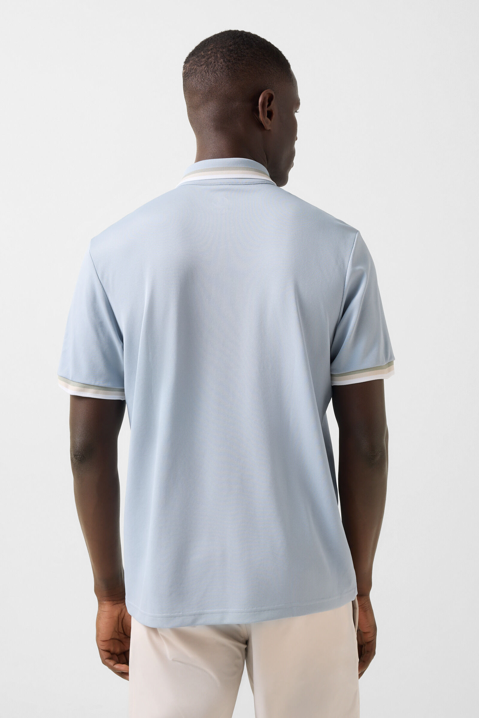 Arik functional short-sleeved top Misty blue