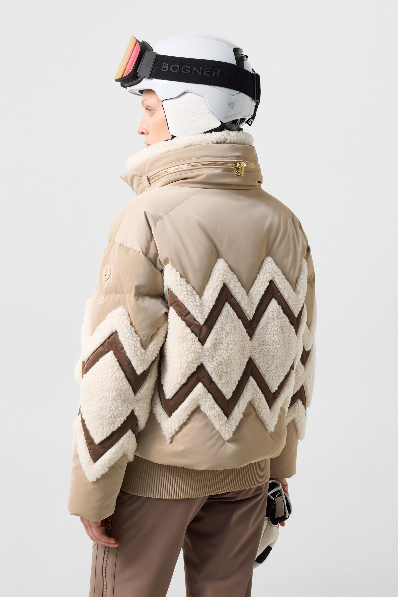 Vaya Down Ski Jacket Camel/Off-White