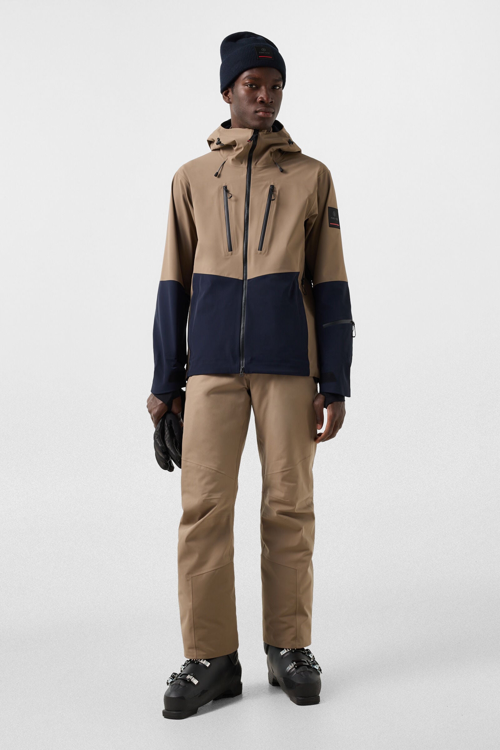 Piaro ski jacket Taupe/Navy