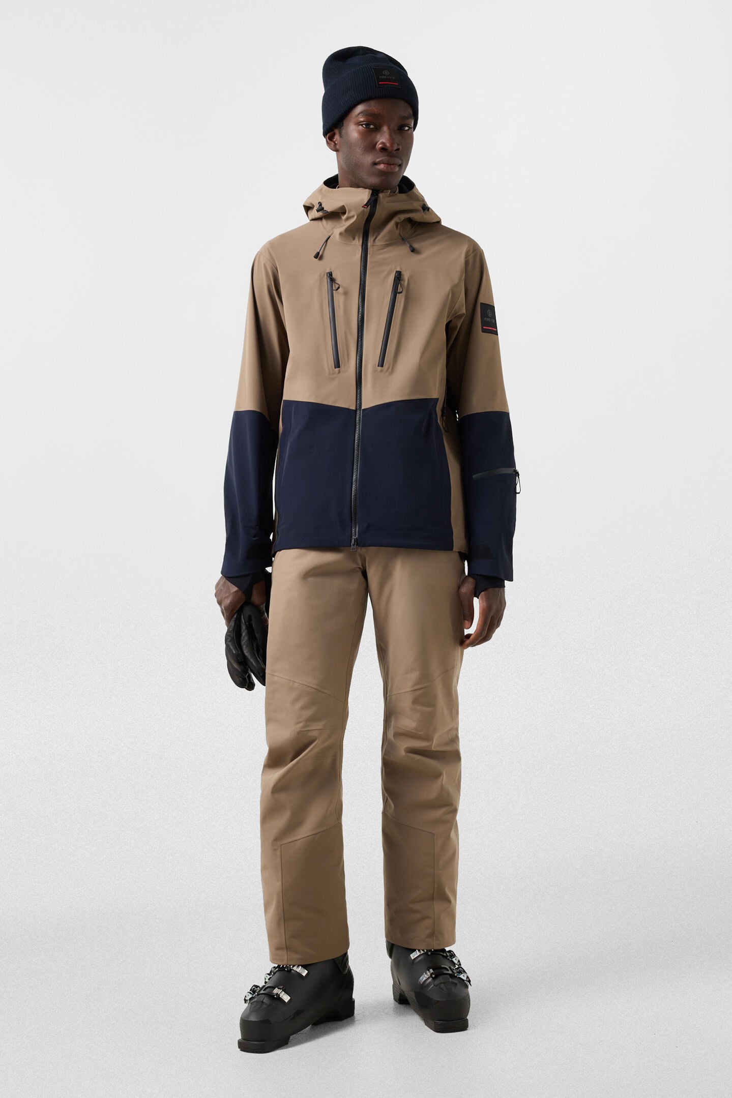 Skijacke Piaro Taupe/Navy