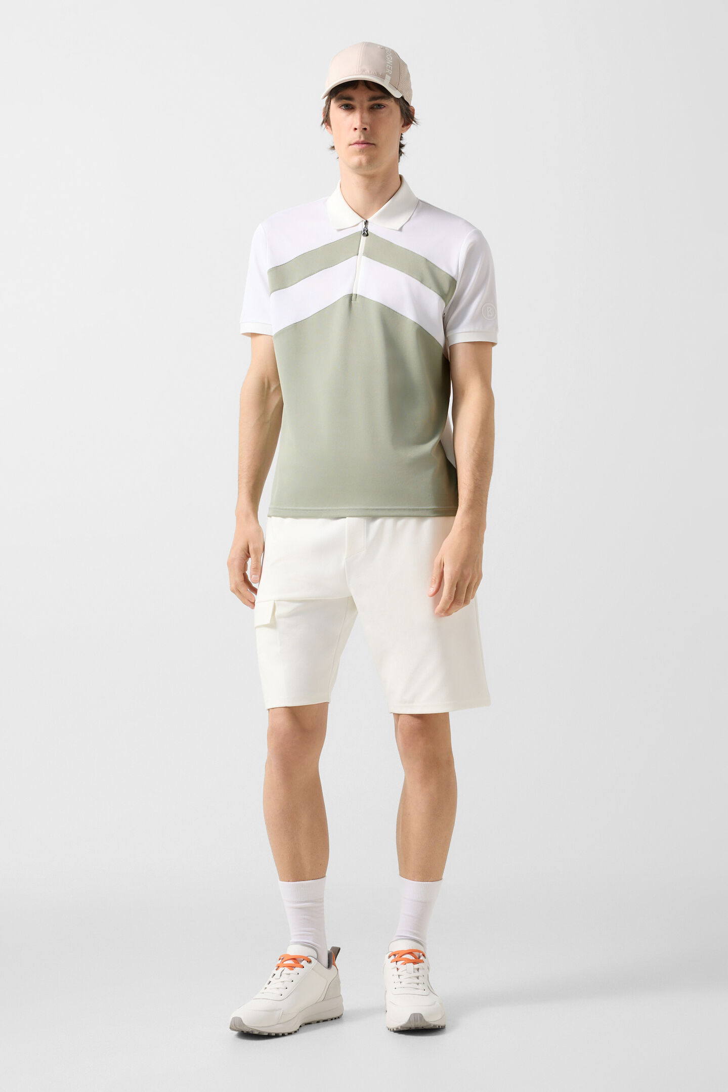 Cuno functional short-sleeved top Eucalyptus/white
