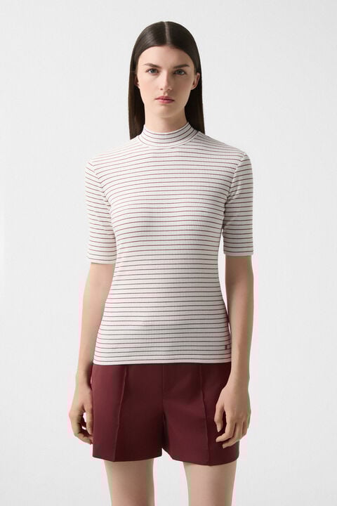 T-shirt Riva Wine red/off-white T-shirt Riva Wine red/off-white
