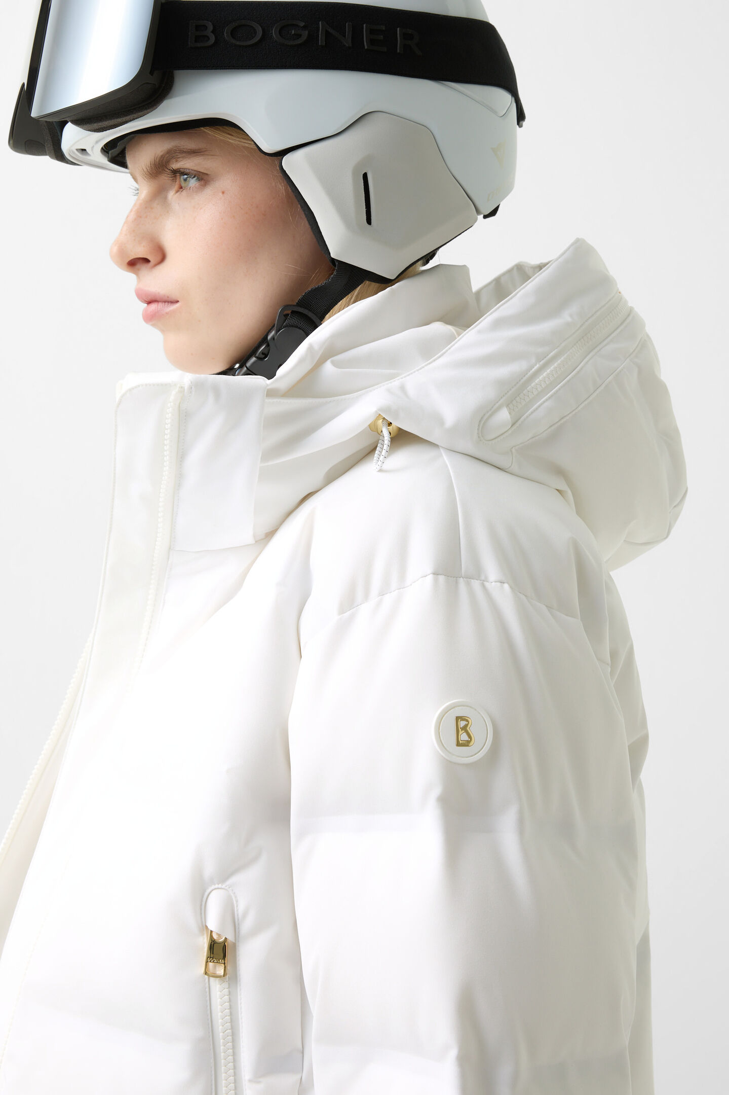 2-in-1 Ski-Daunenjacke Suri Weiß