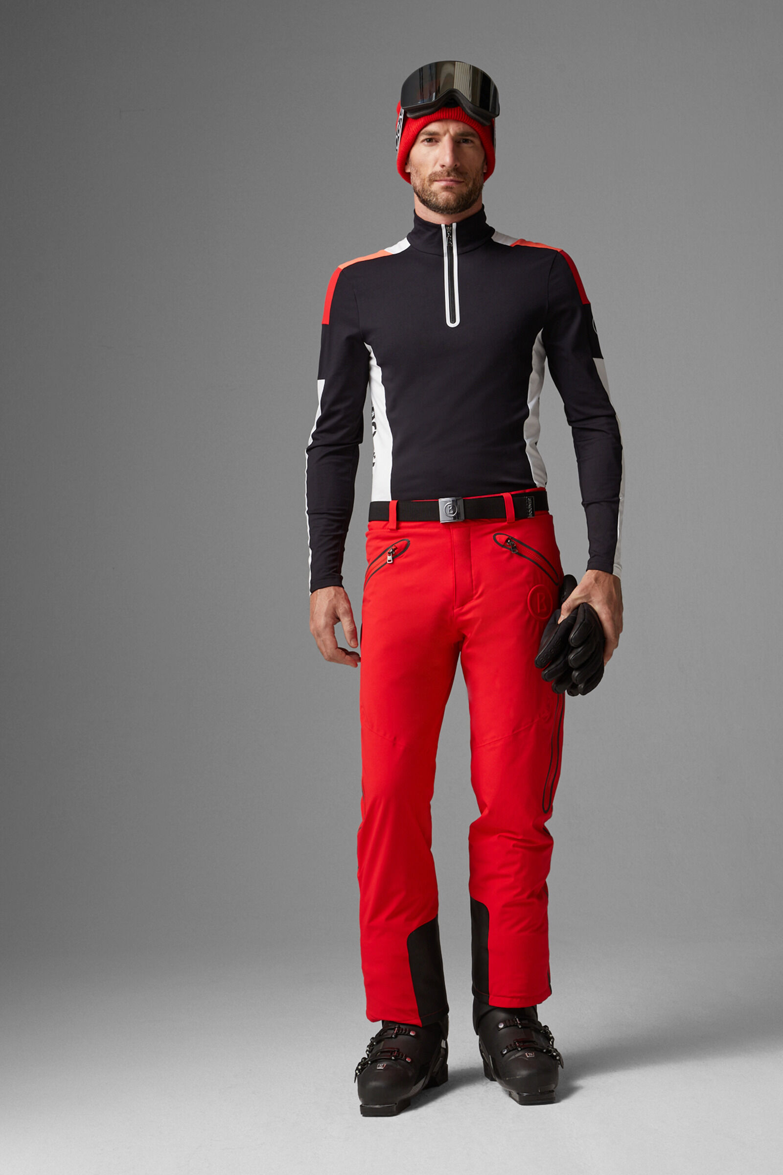 Mens red cheap ski trousers