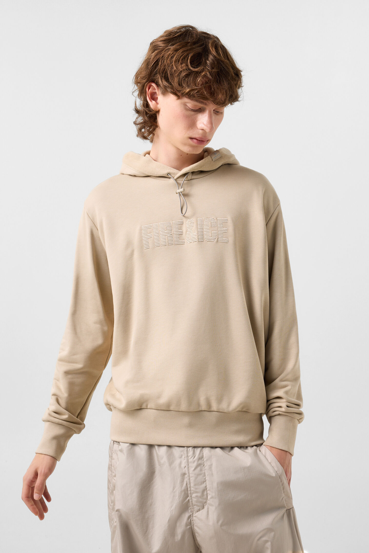 Kristan cotton hoodie Beige