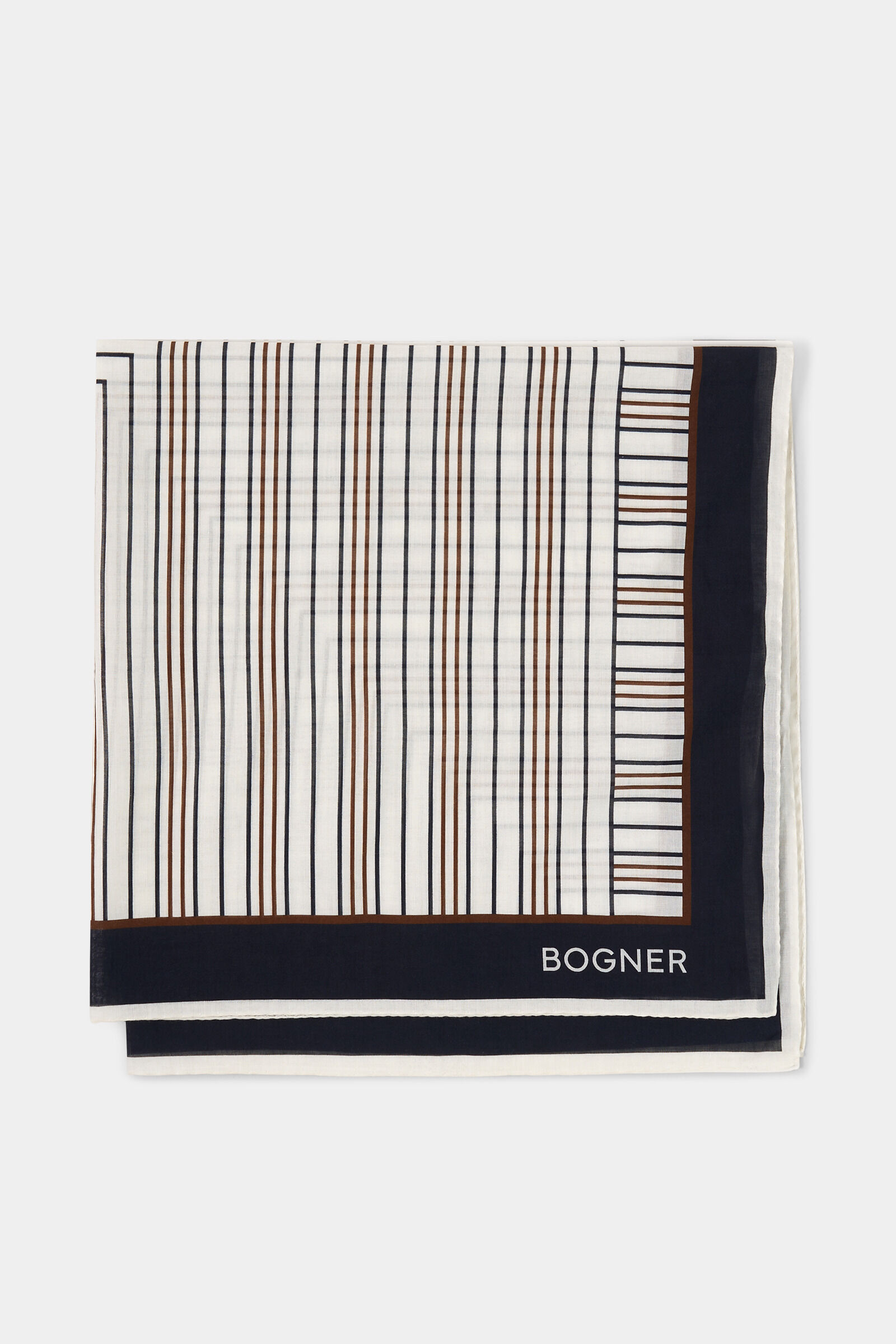 Misuri cotton scarf Off-white/navy blue