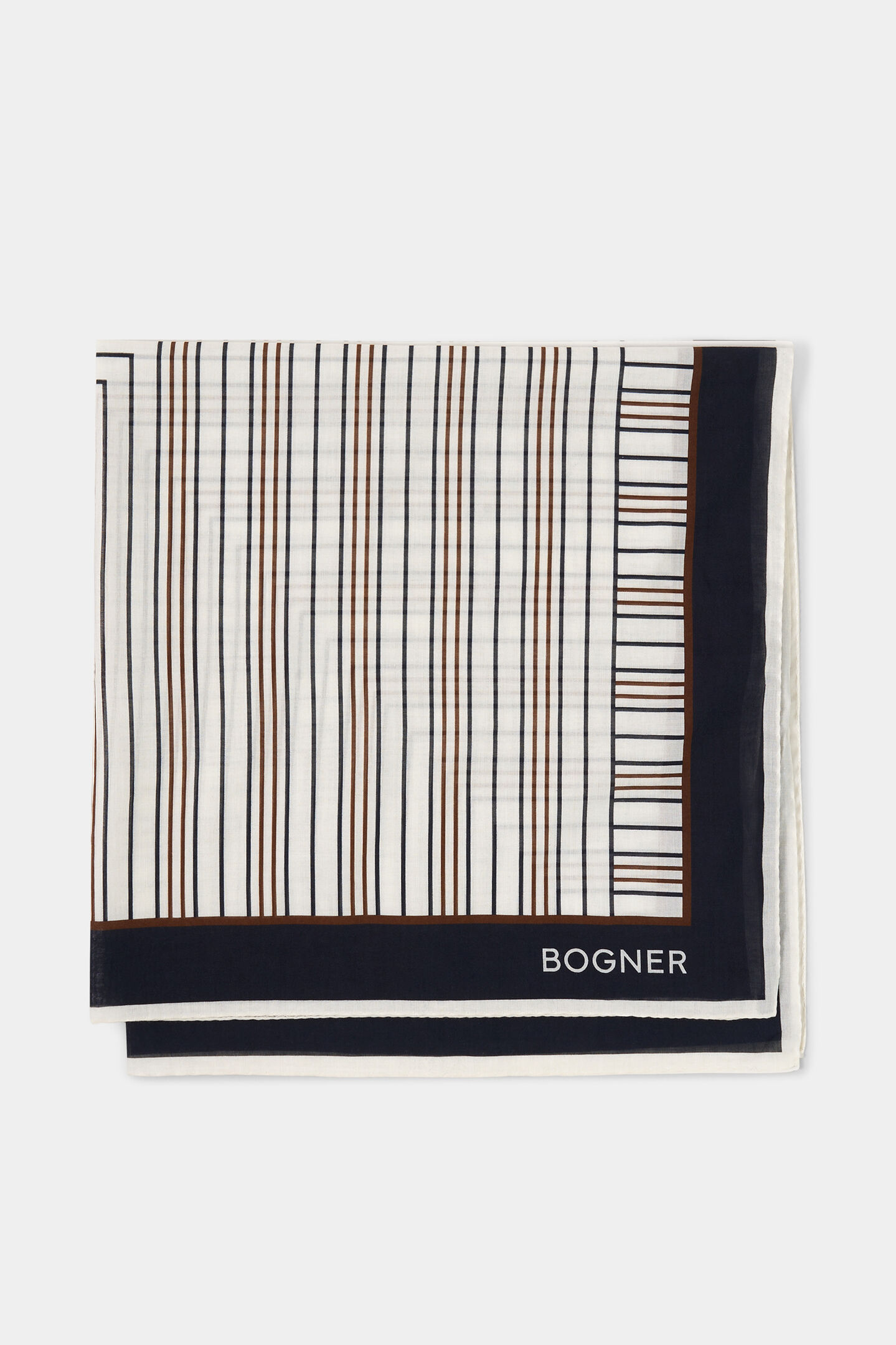 Misuri cotton scarf Off-white/navy blue