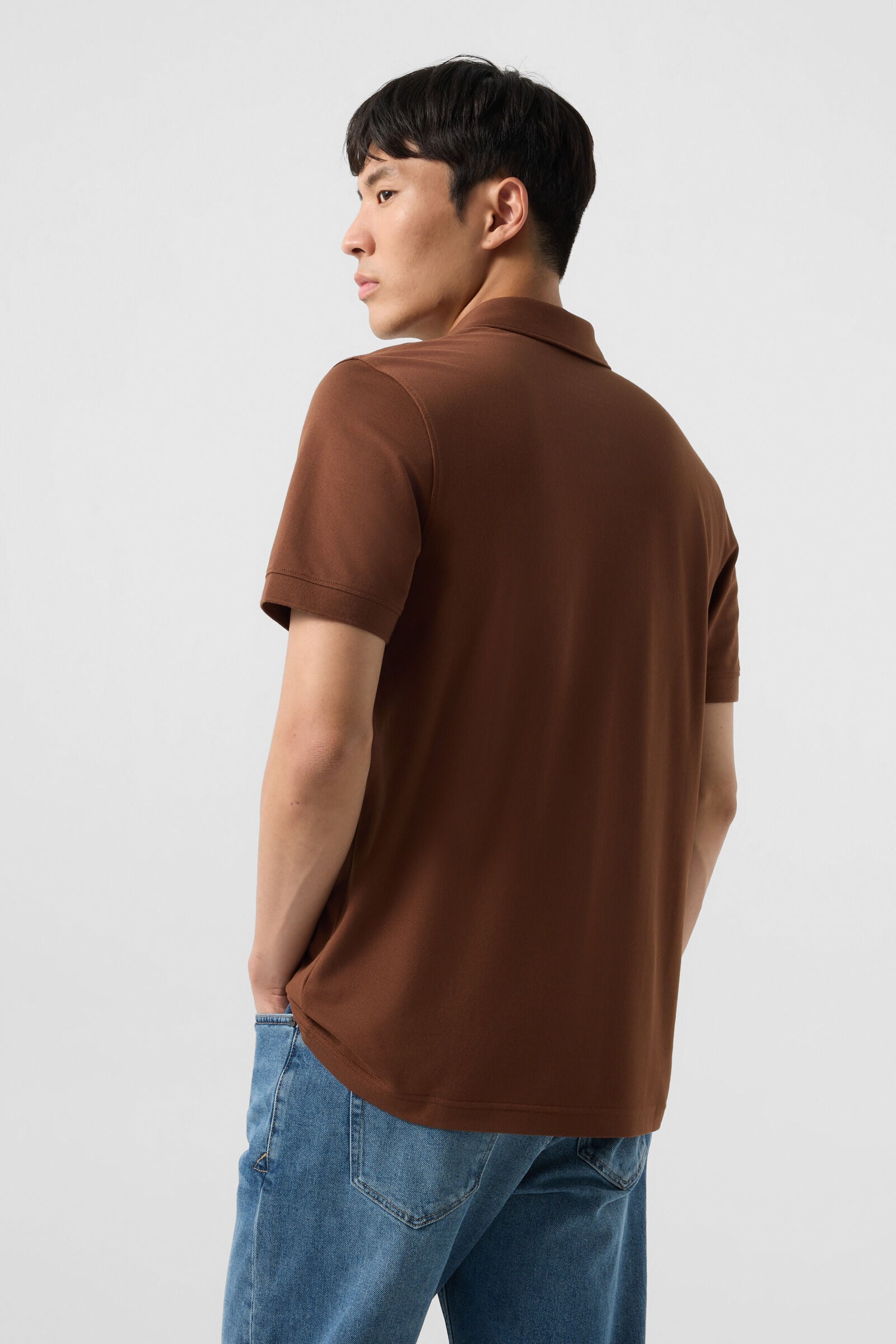 Timo piqu&eacute; polo shirt Brown
