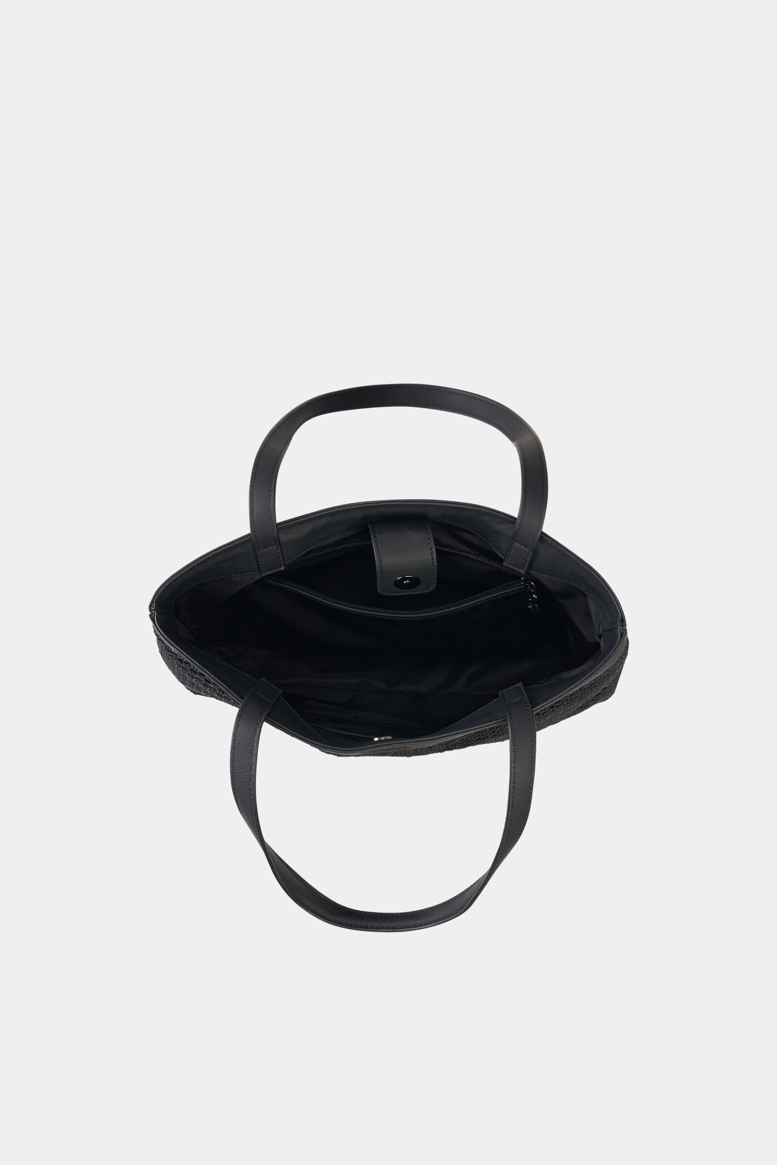 Tote-Bag Walensee Caja Schwarz/Off-White