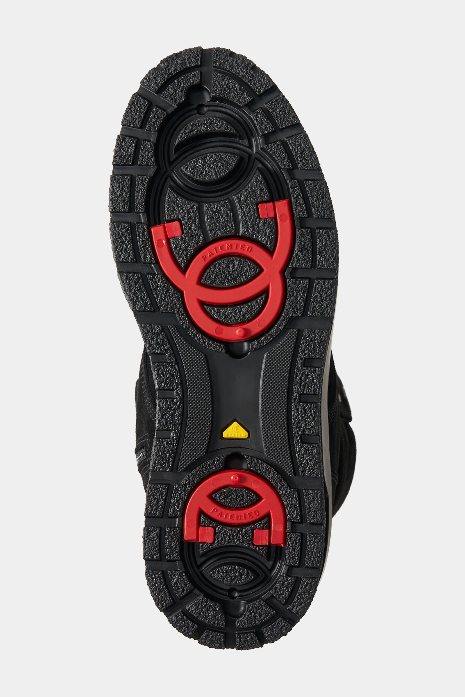 Schn&uuml;rboots Calgary mit Spikes Schwarz