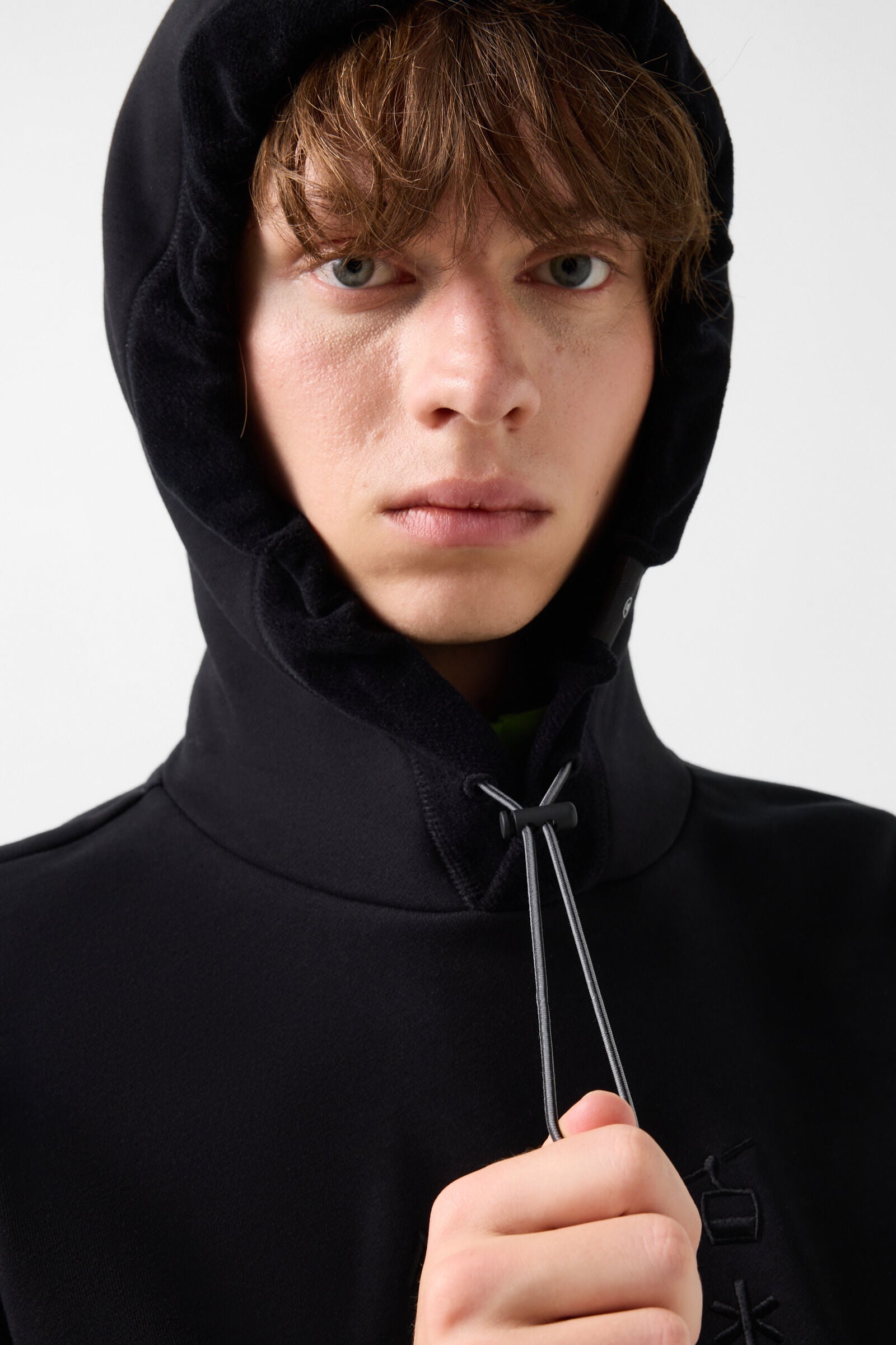 Baumwoll-Hoodie Kristan Schwarz