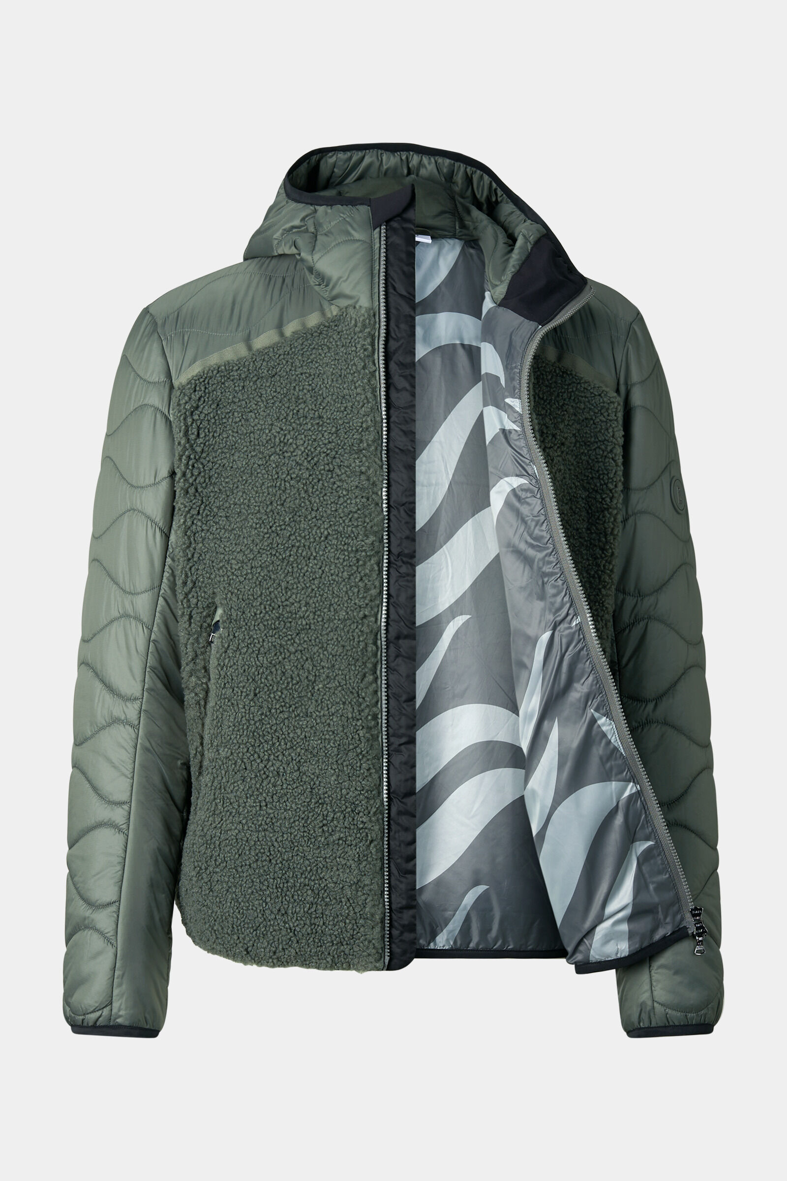 Jarek Teddy Quilted Jacket Olive