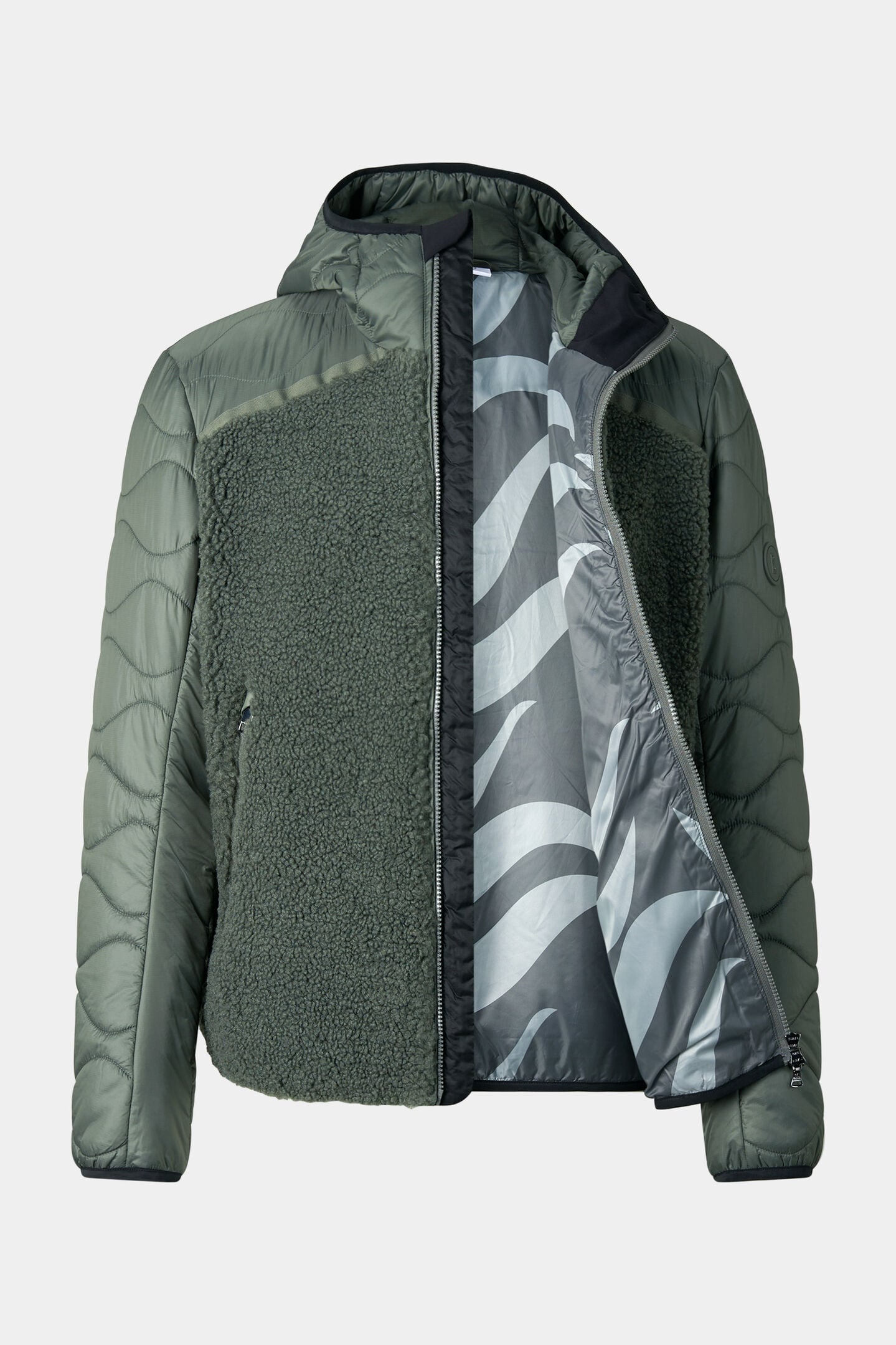Jarek Teddy Quilted Jacket Olive