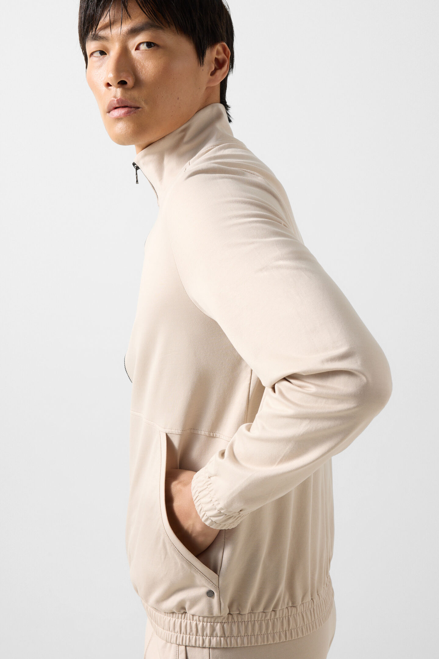 Rupert jersey jacket Sand