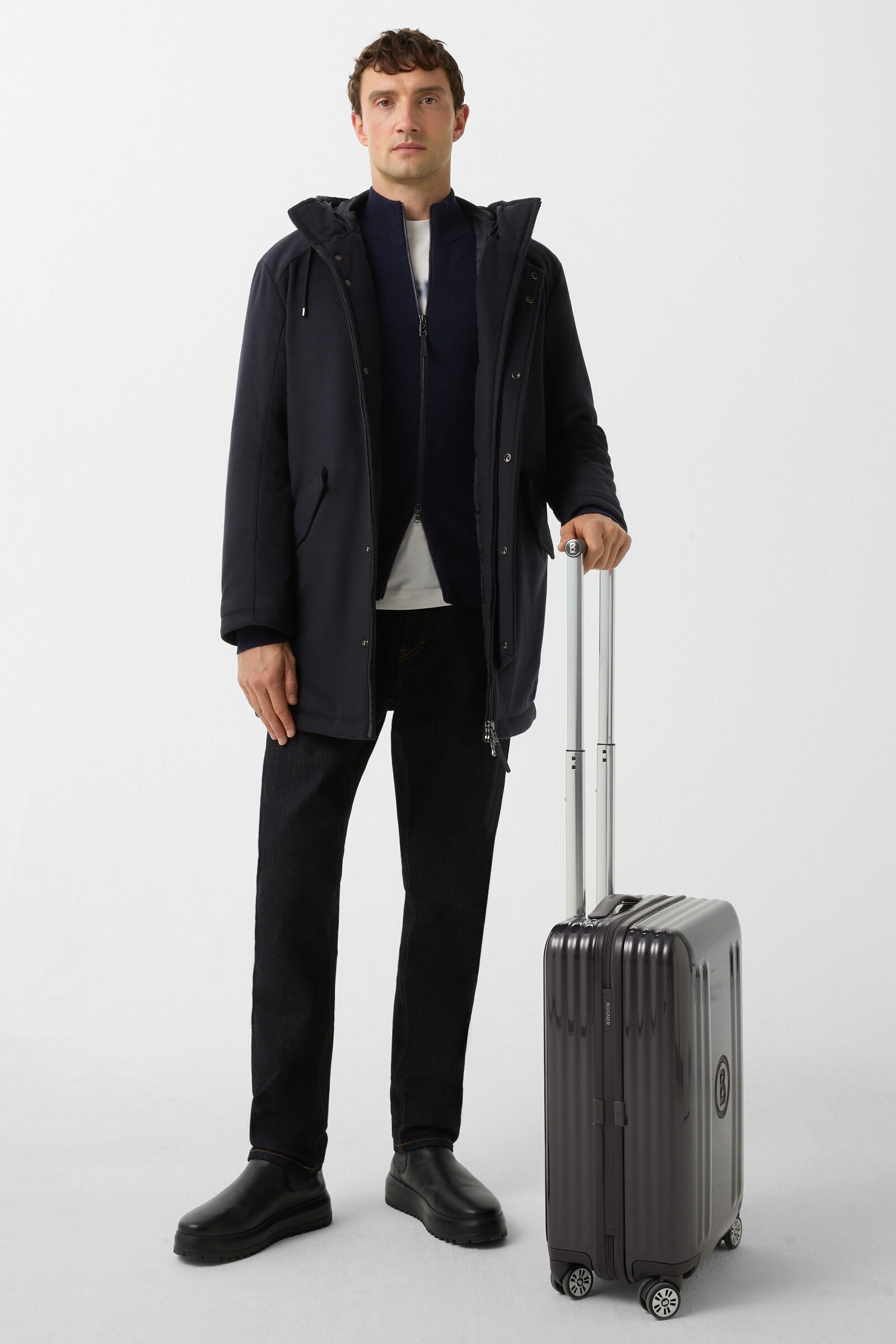 Dexter knit jacket Navy blue