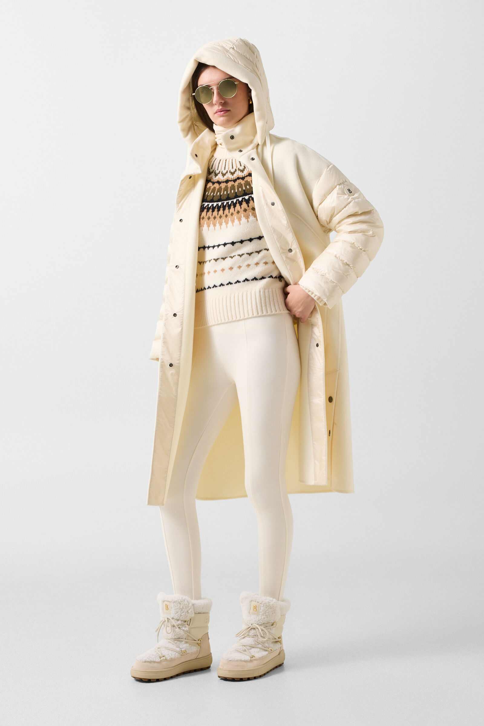 Trisha double-faced down coat Off-White
