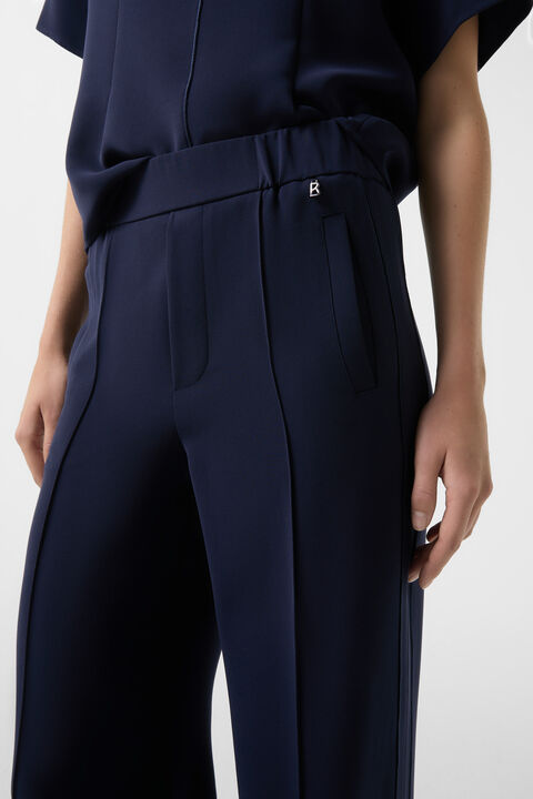 Crêpe-Marlenehose Suzy Navy-Blau Crêpe-Marlenehose Suzy Navy-Blau