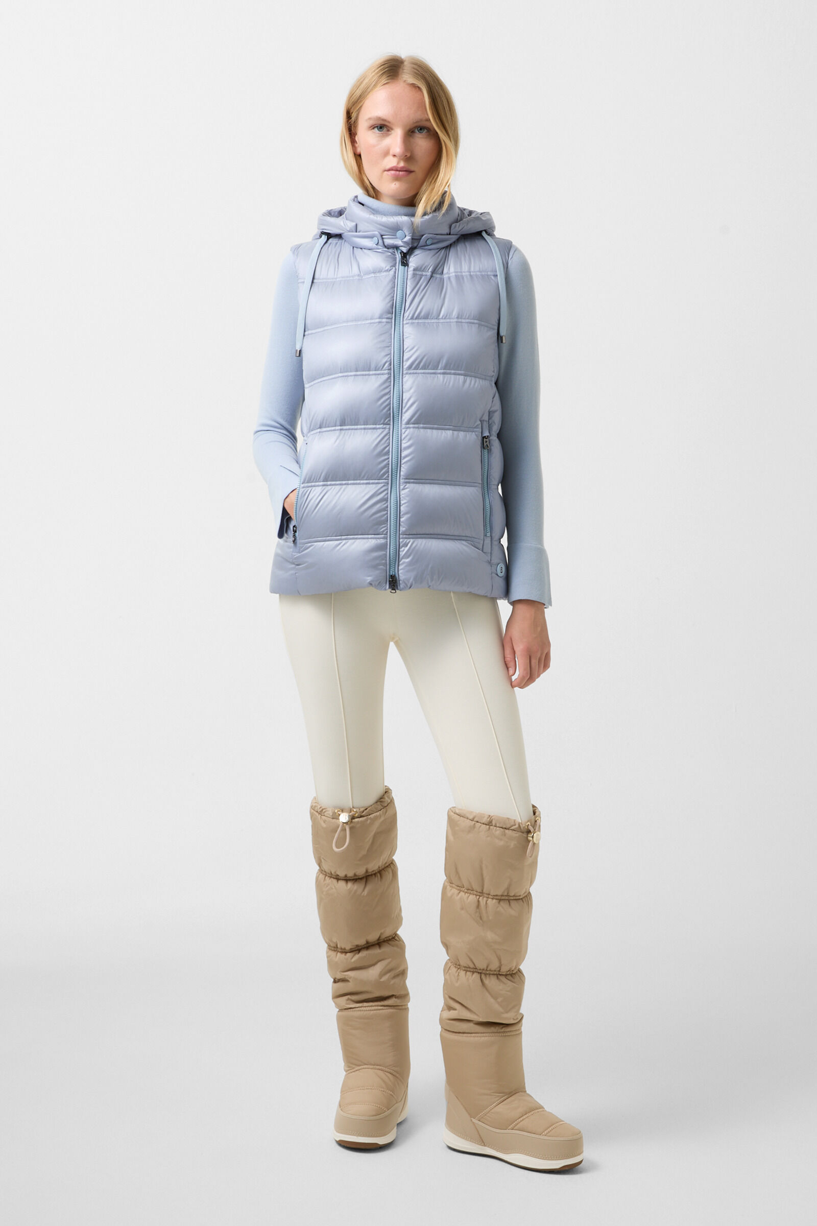 Liddy down waistcoat Light blue