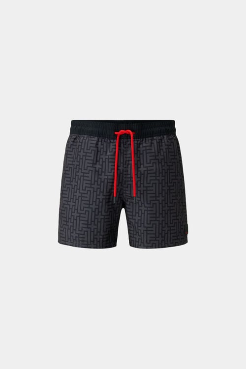 Badeshorts Nelson Schwarz/Dunkelgrau