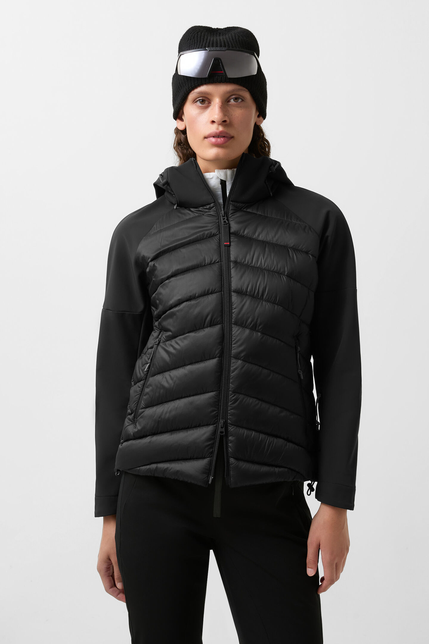 Marian softshell quilted jacket Black