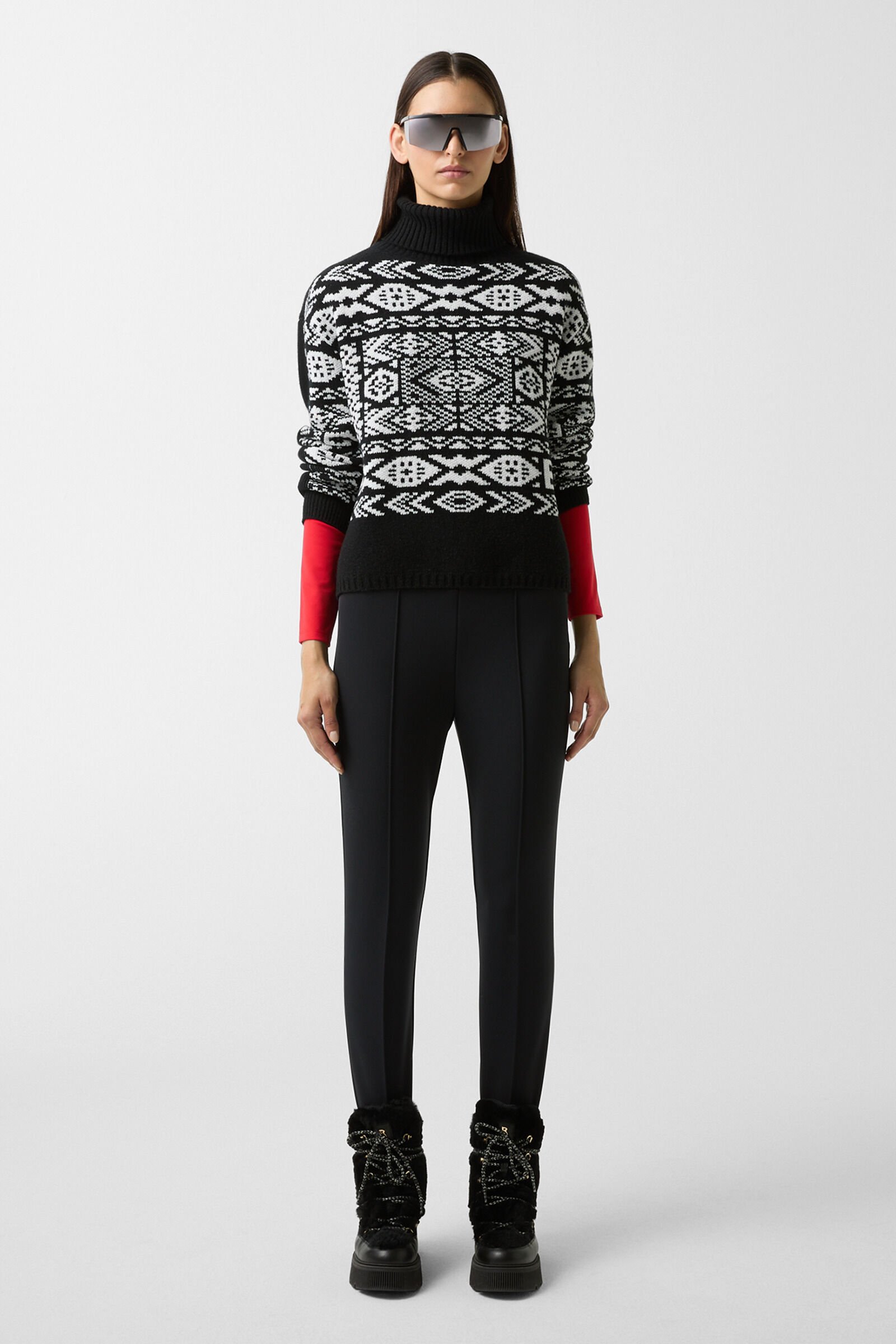 Elaine softshell stirrup pants Black