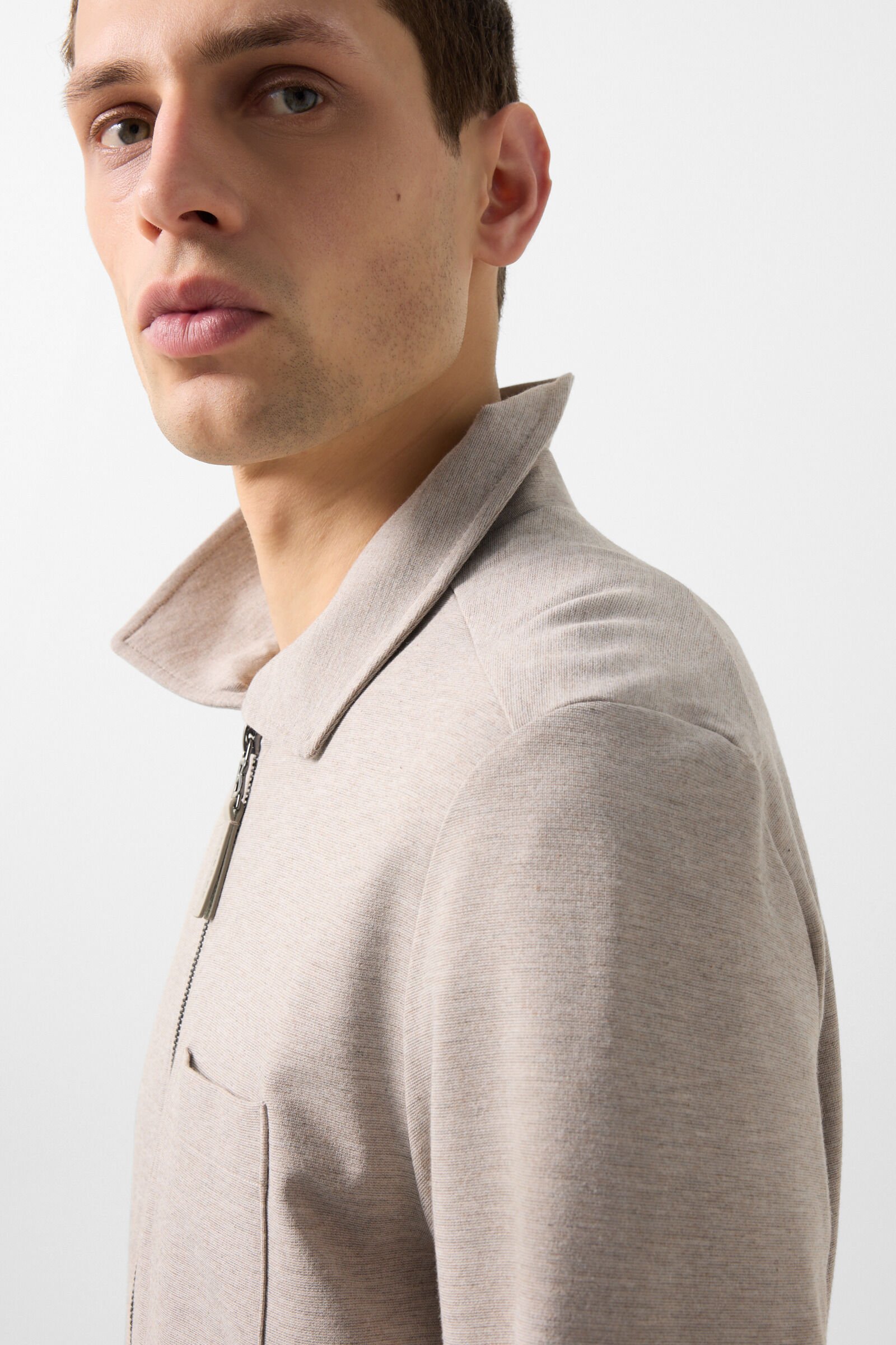 Ringo jersey jacket Beige