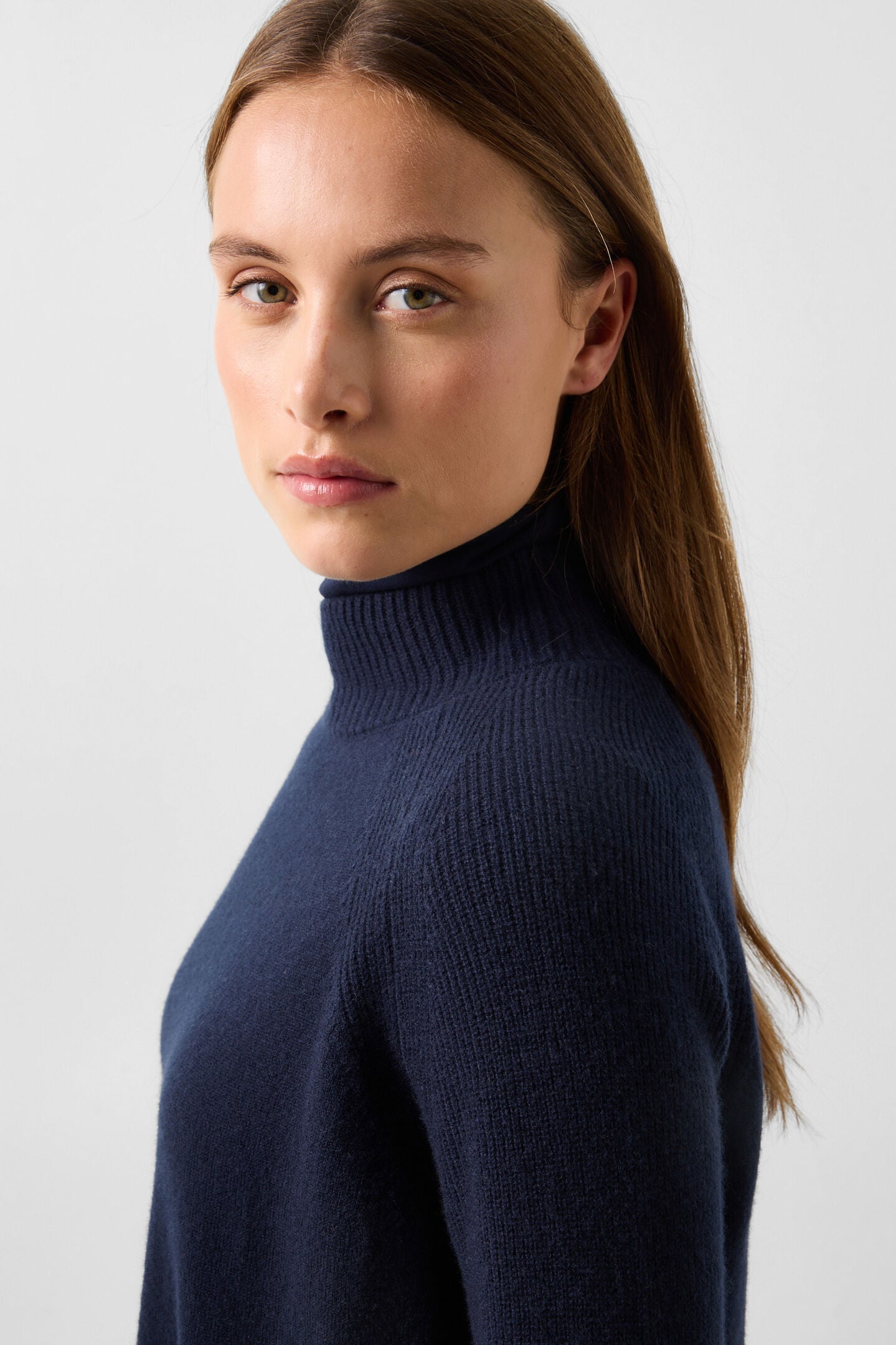Schurwoll-Pullover Lena Navy