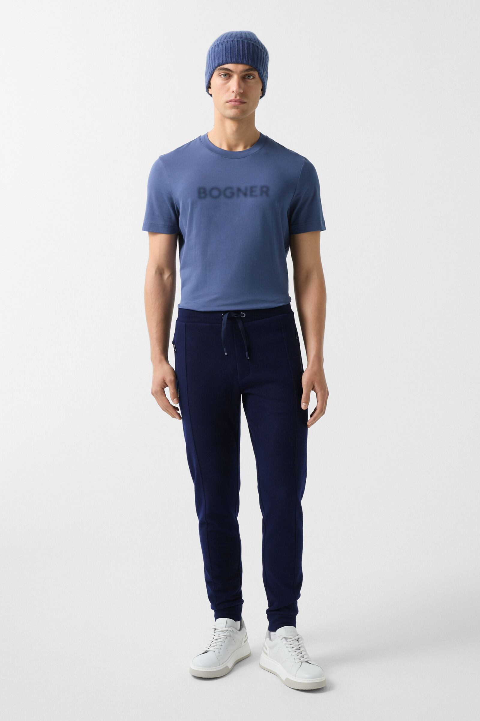 Bono flannel jogging trousers Navy blue