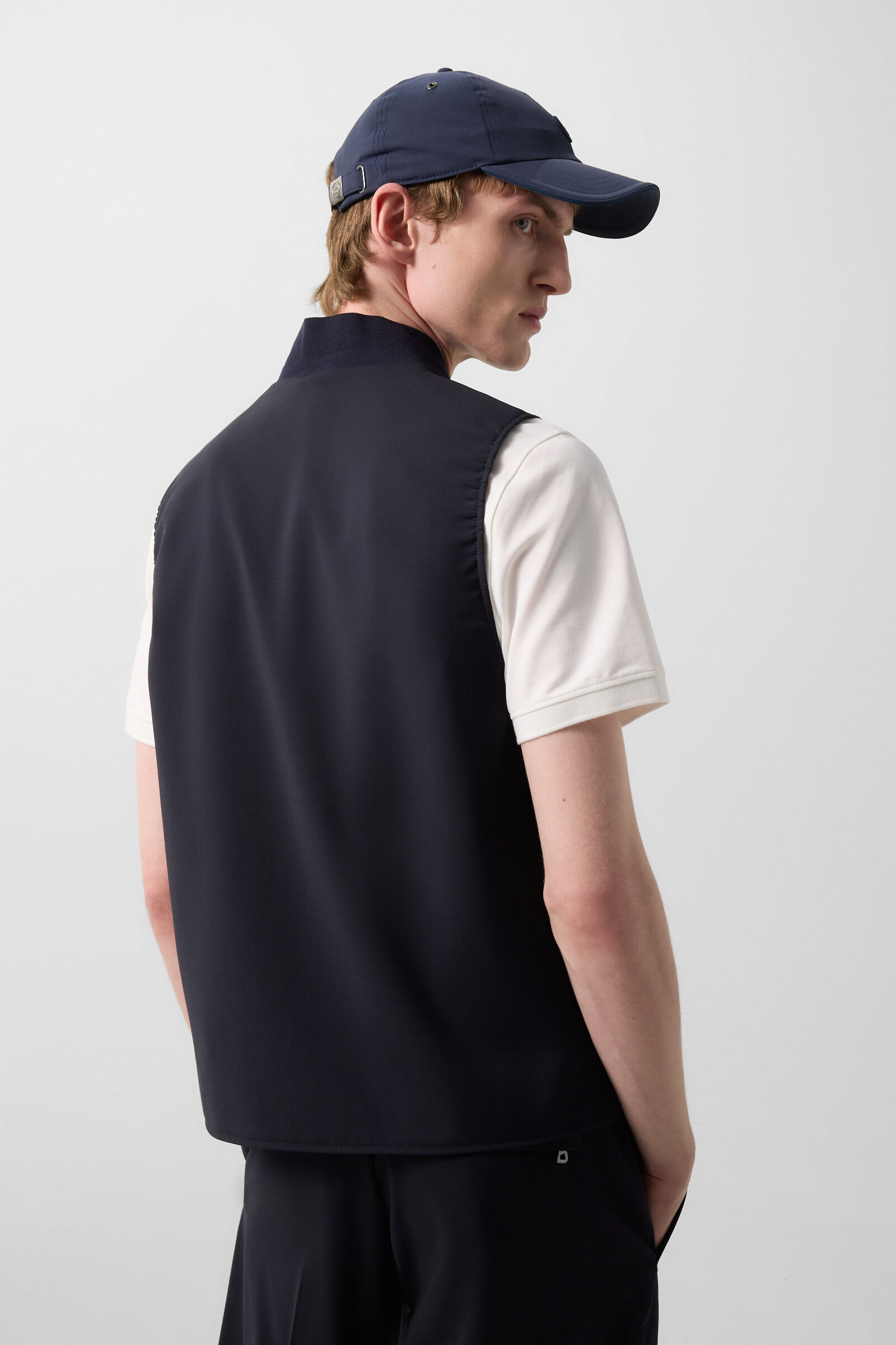 Virgin wool waistcoat Jeff Dark blue