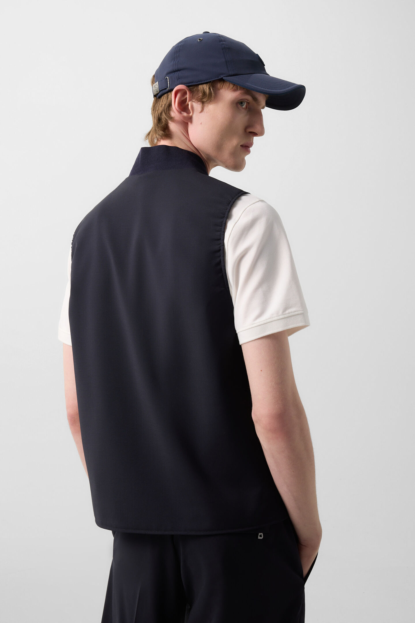 Virgin wool waistcoat Jeff Dark blue