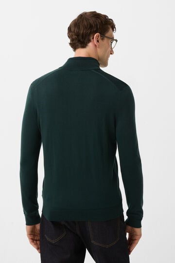 Ouri fine knit troyer Dark green Ouri fine knit troyer Dark green