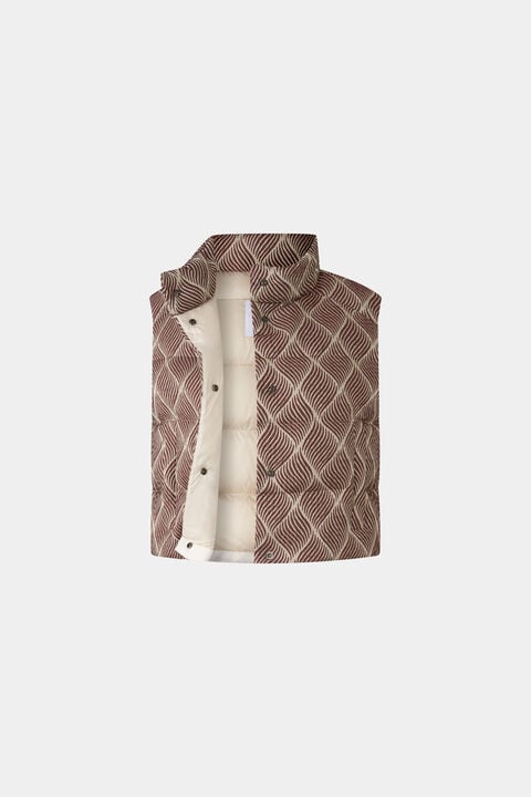 Cropp down waistcoat Latoya Wine red/cream Cropp down waistcoat Latoya Wine red/cream