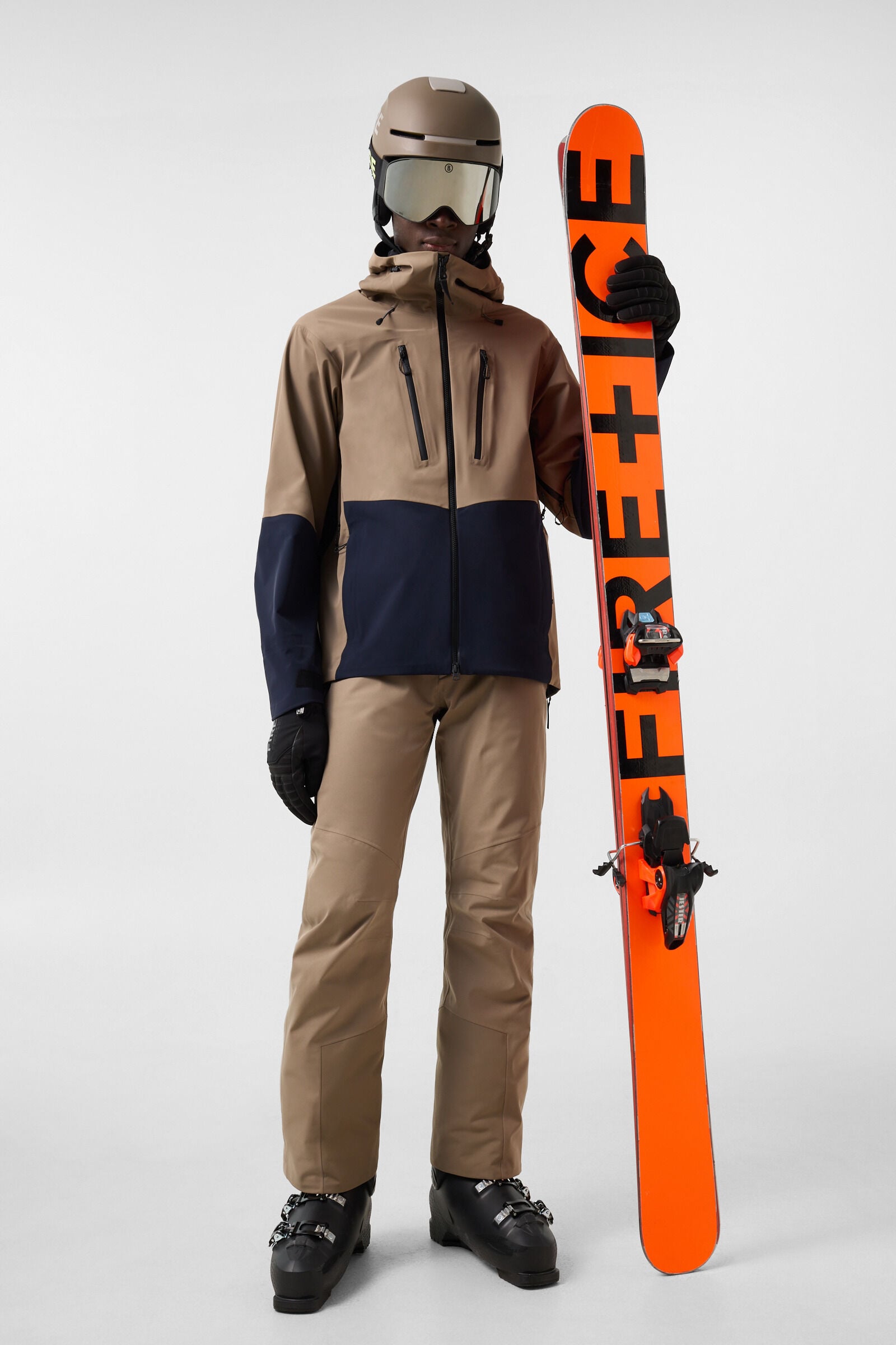 Skijacke Piaro Taupe/Navy