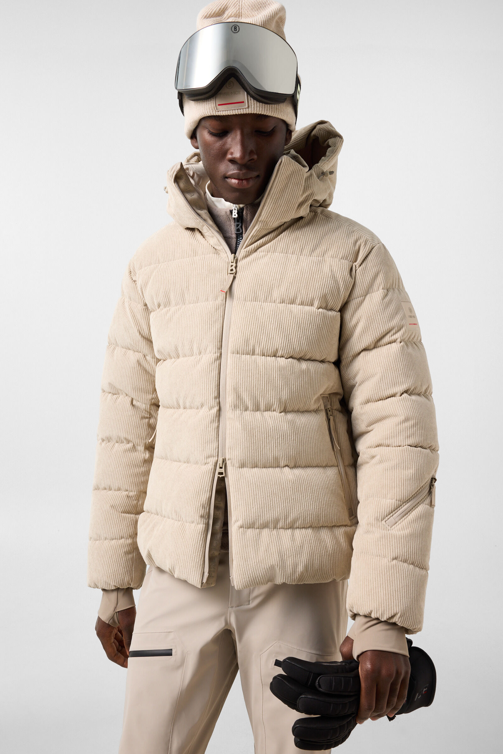 Luka corduroy ski jacket Beige