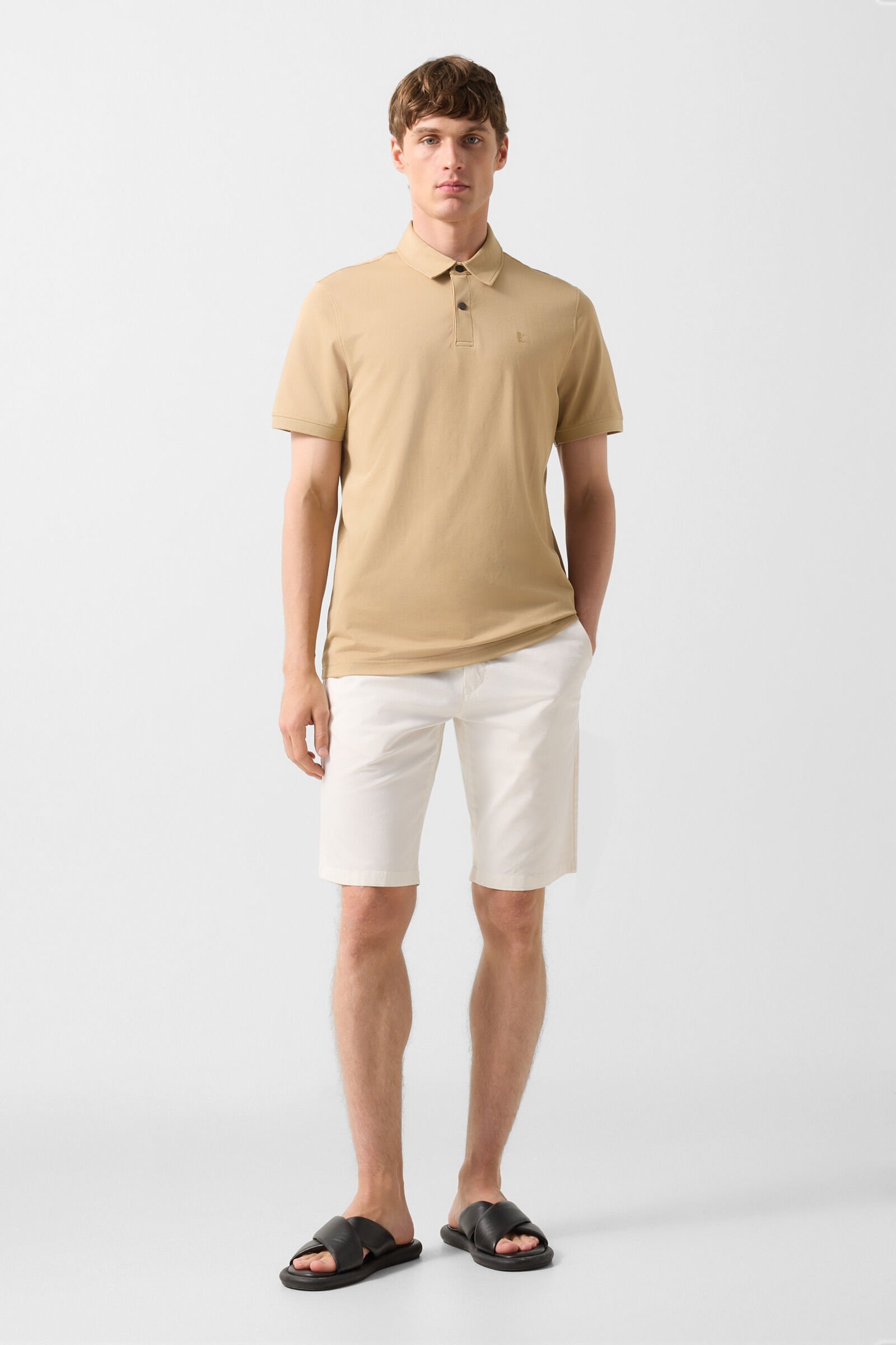 Timo polo shirt Camel 