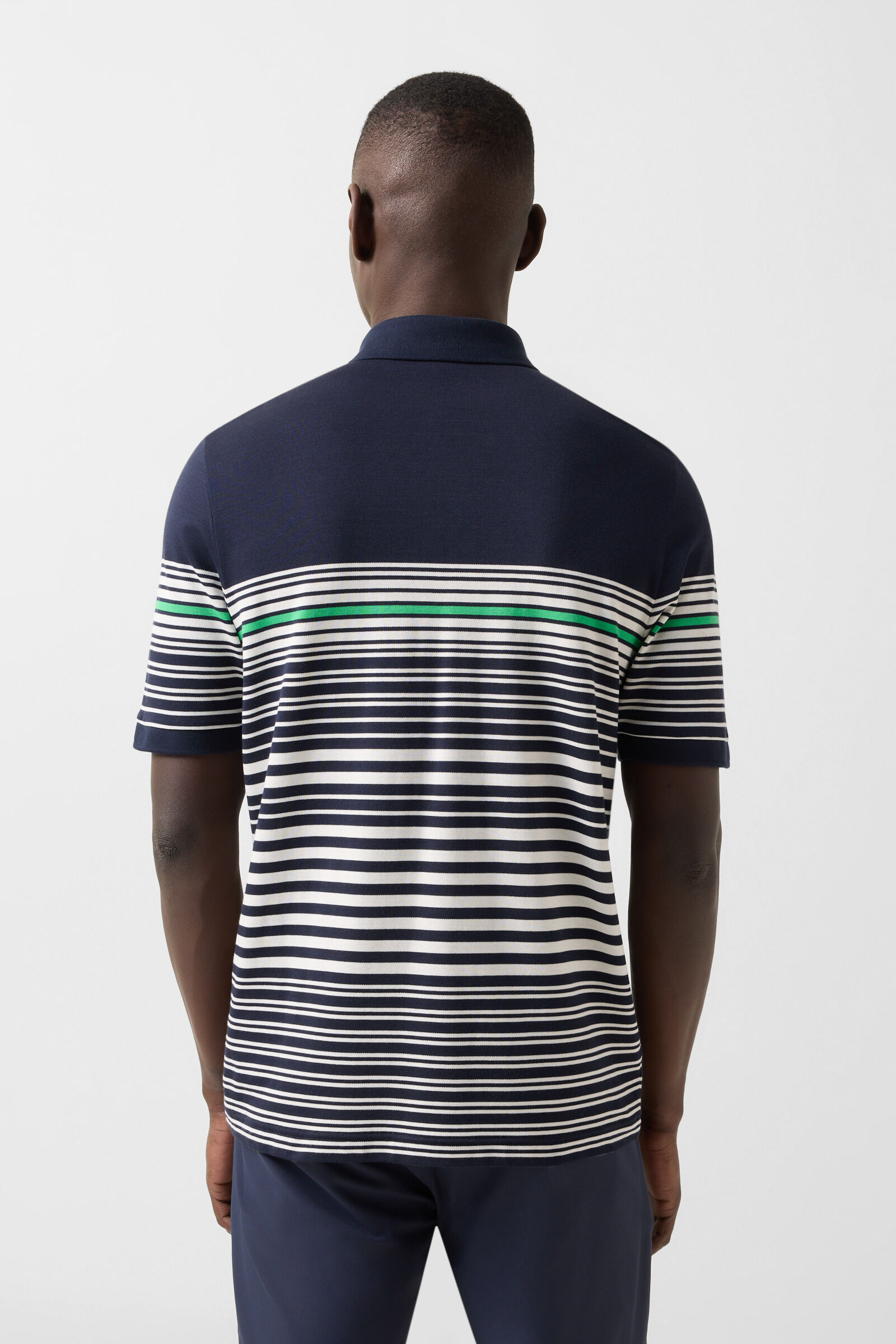Jannes polo shirt Navy blue/white/green