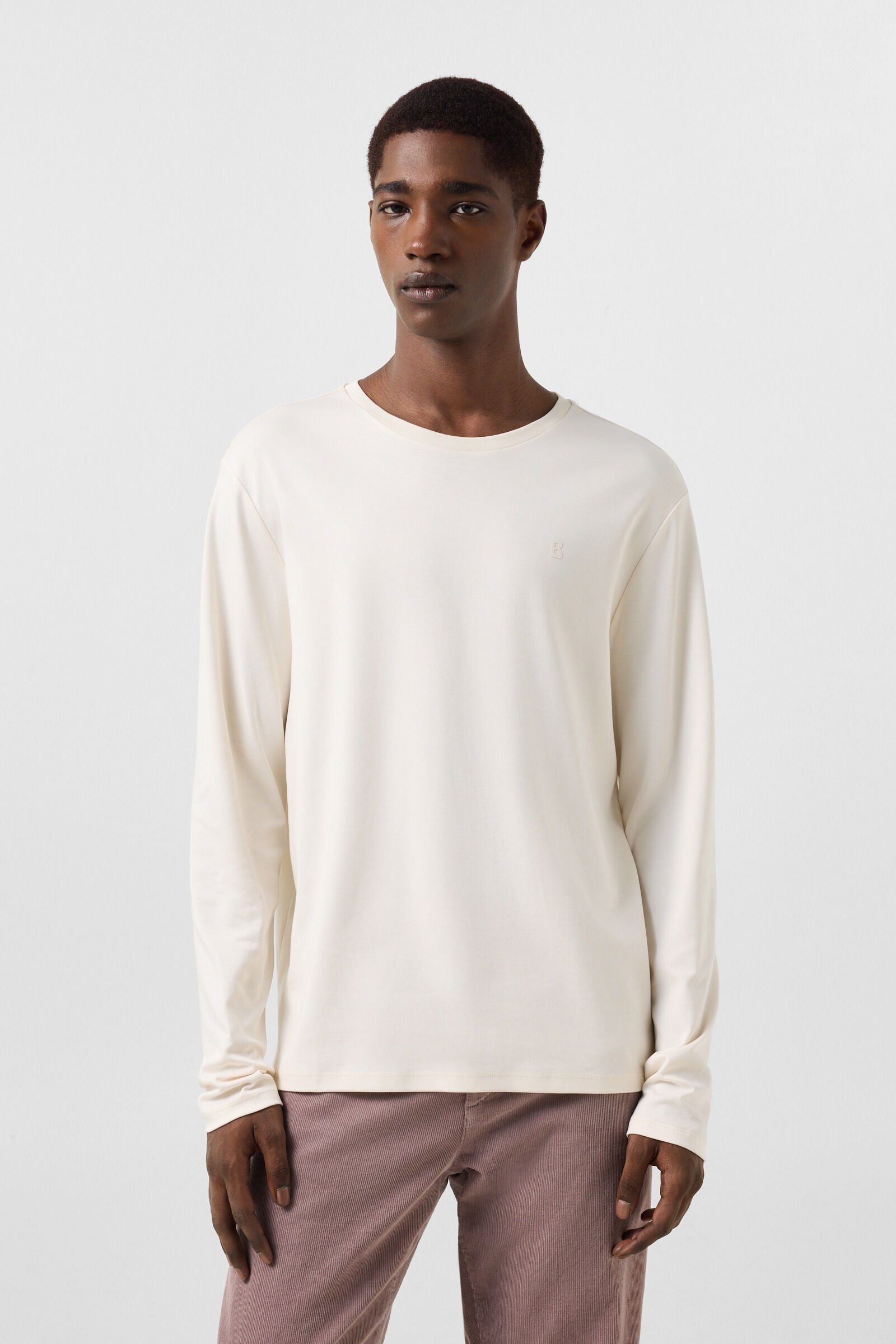 Arvid cotton long-sleeved top Off-White