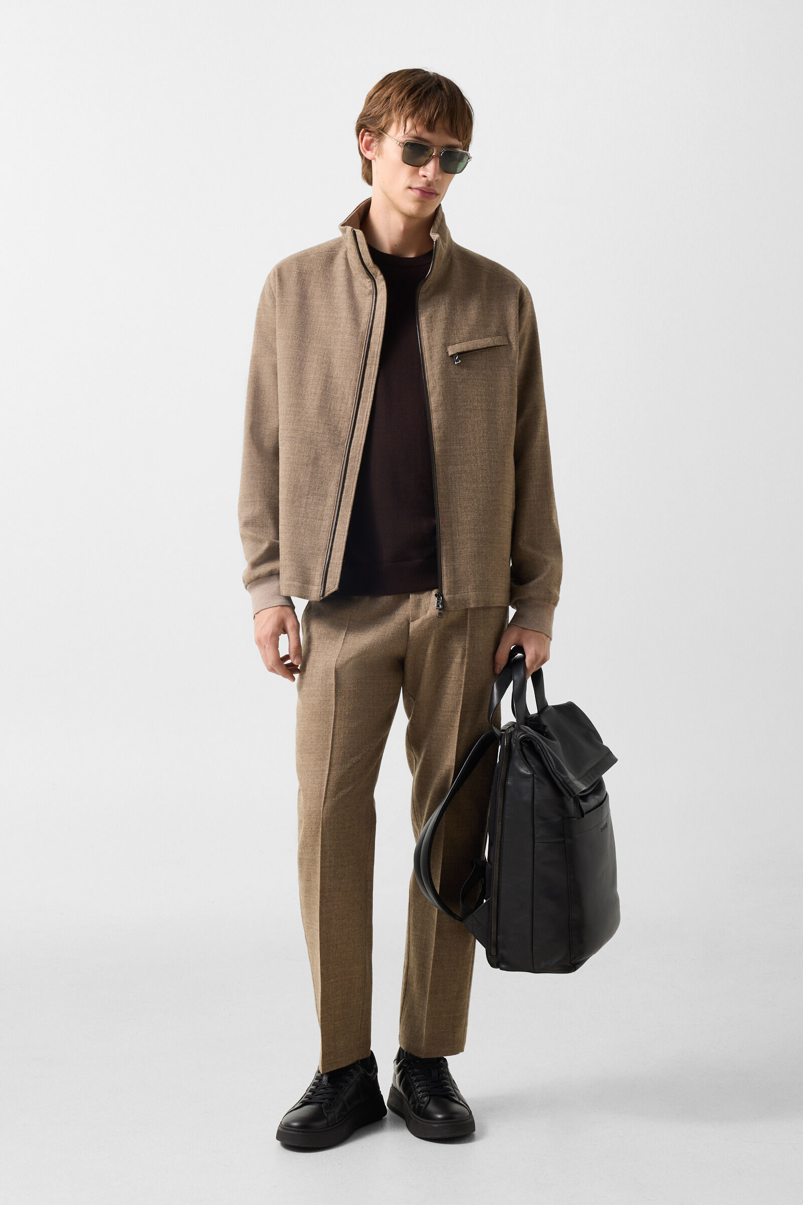Ole pure new wool and cashmere jumper Coffee