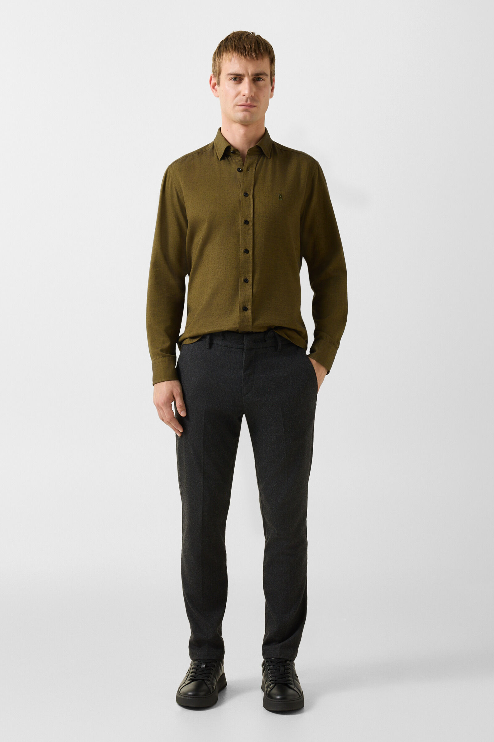 Riley Business wool mix trousers Anthracite
