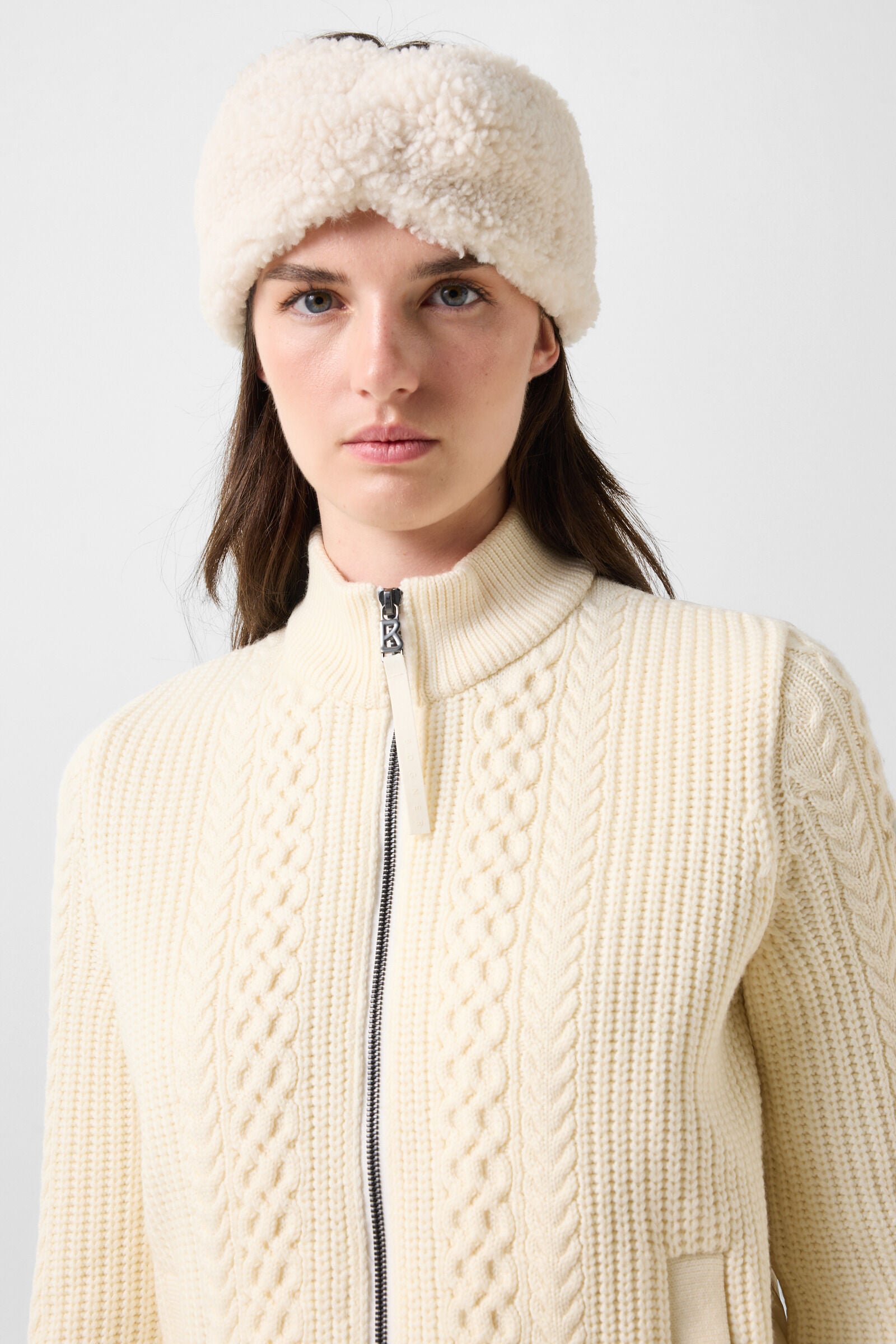 Strick-Steppjacke Zamila Off-White
