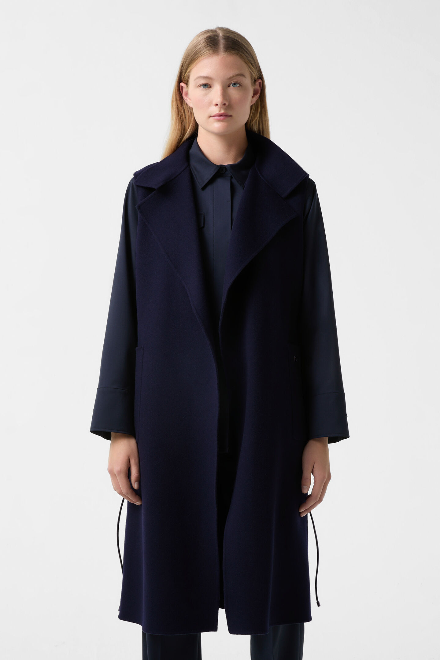 Double-face wool waistcoat Megan Navy blue