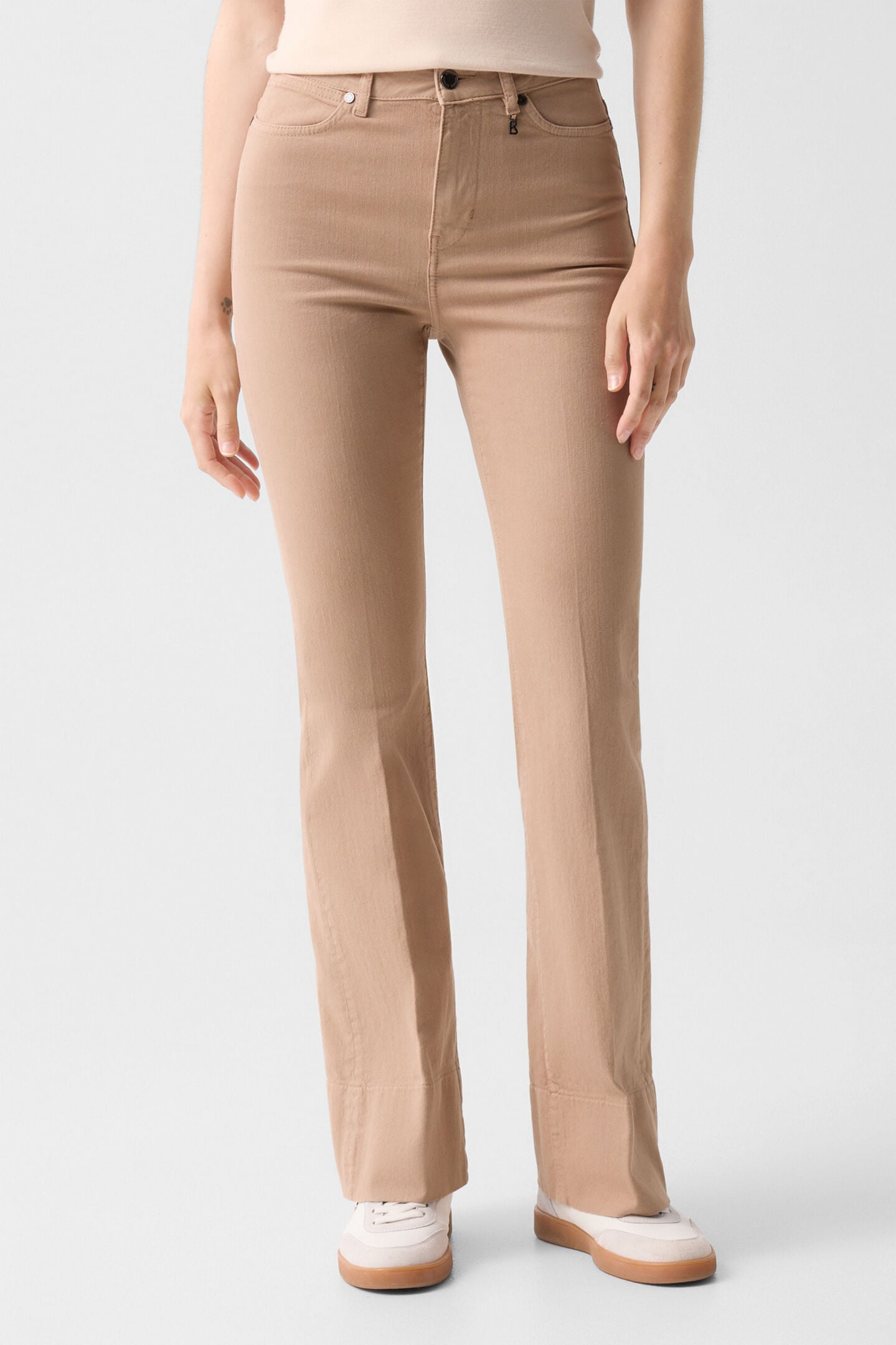 Flared fit jeans Devin Camel