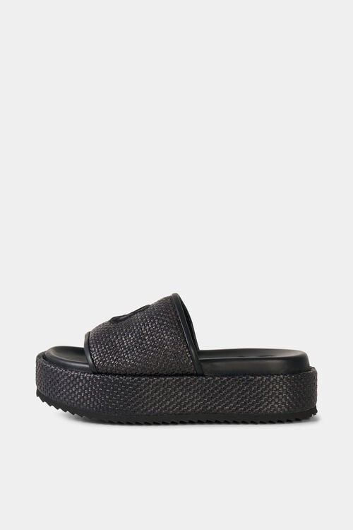 Sorrento platform sandals Black
