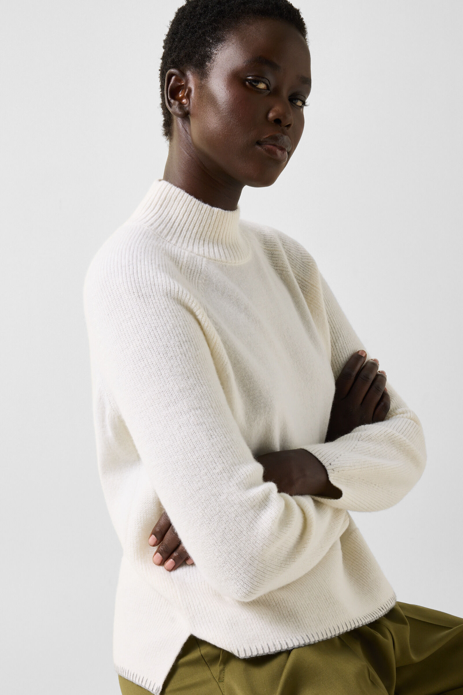 Schurwoll-Pullover Lena Off-White