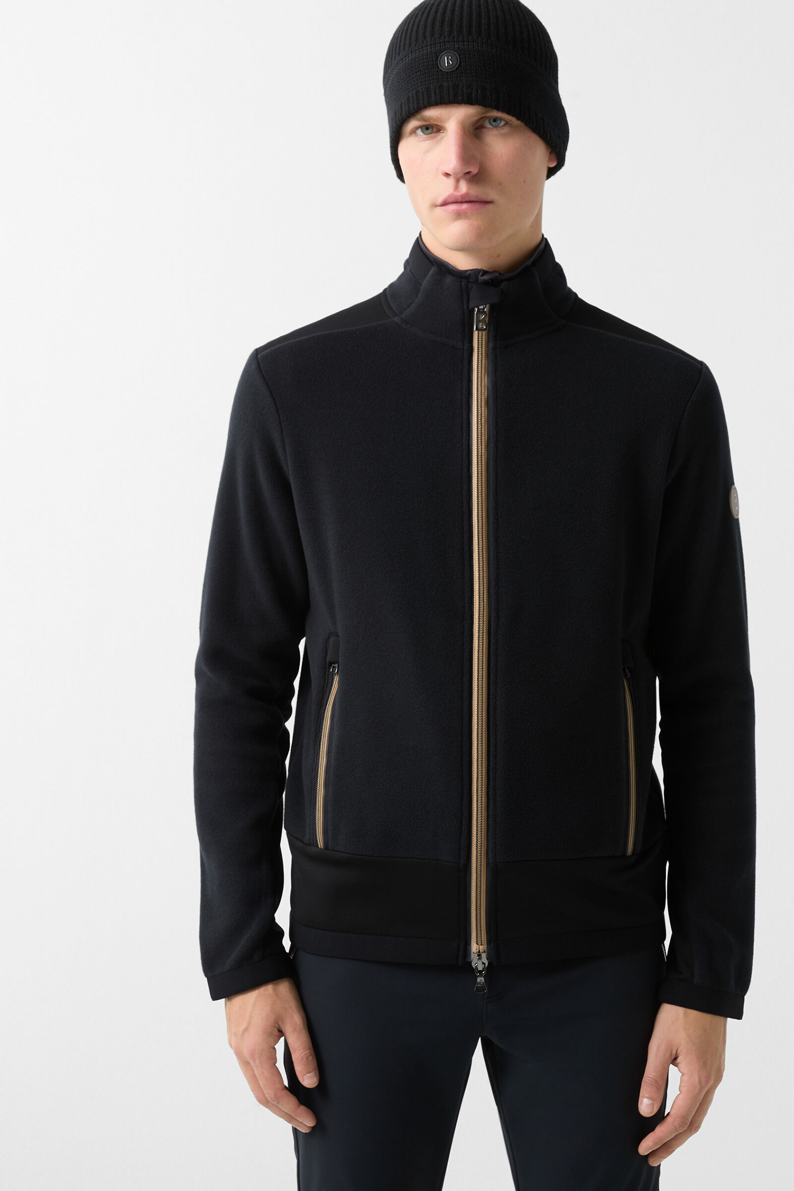 Fabio fleece midlayer Black