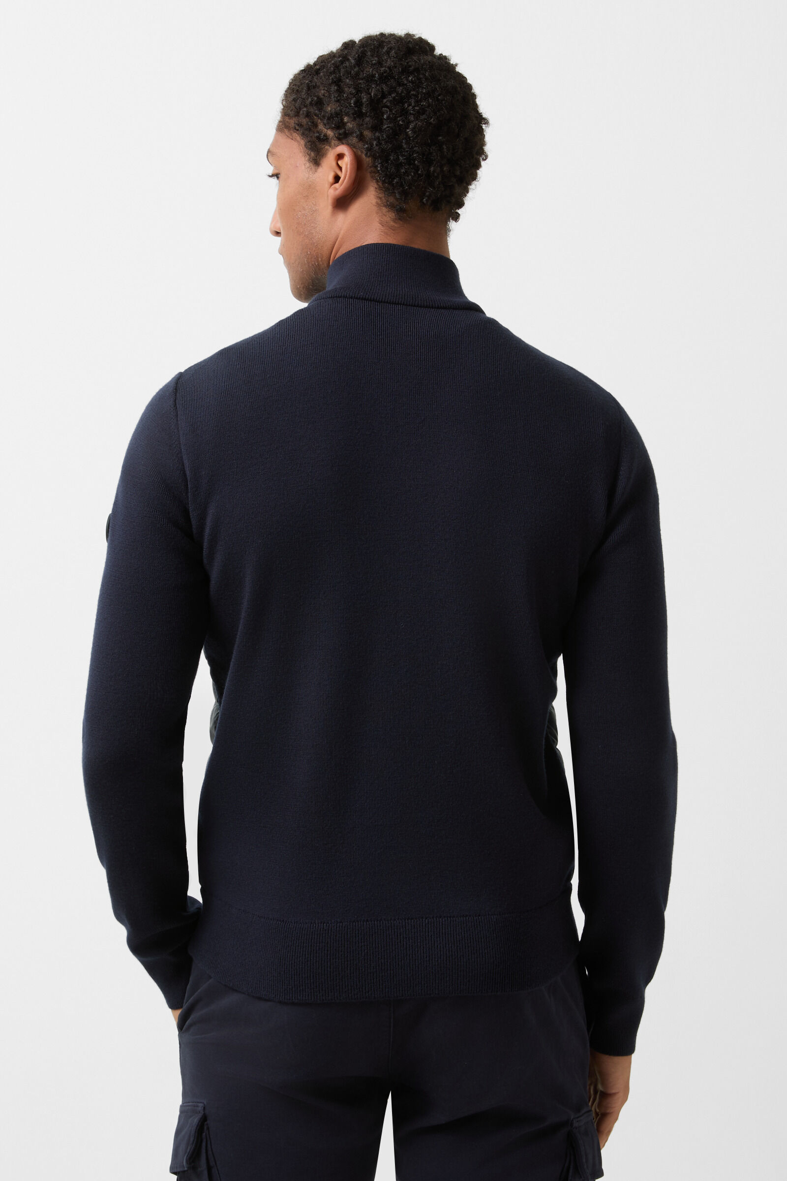 Zisco hybrid knit jacket Navy blue