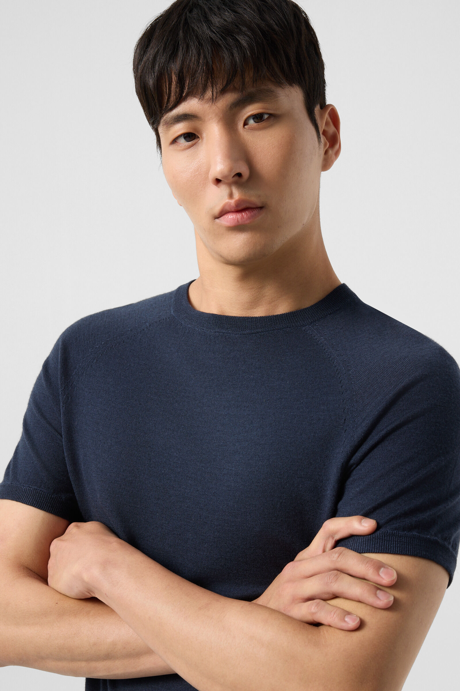 Osaka merino shirt Navy blue