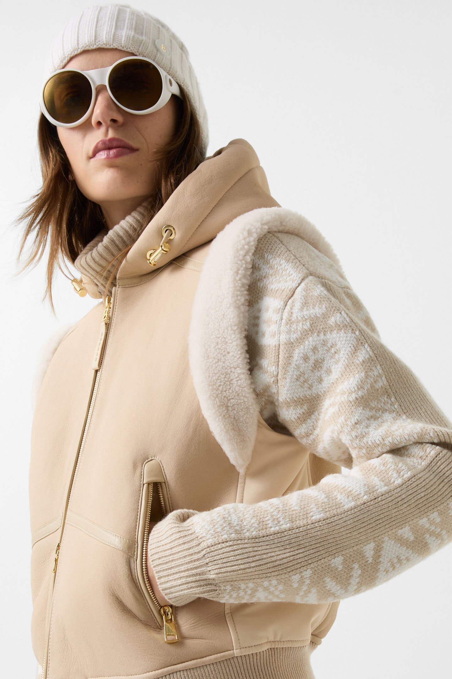 Fine lambskin waistcoat Sand