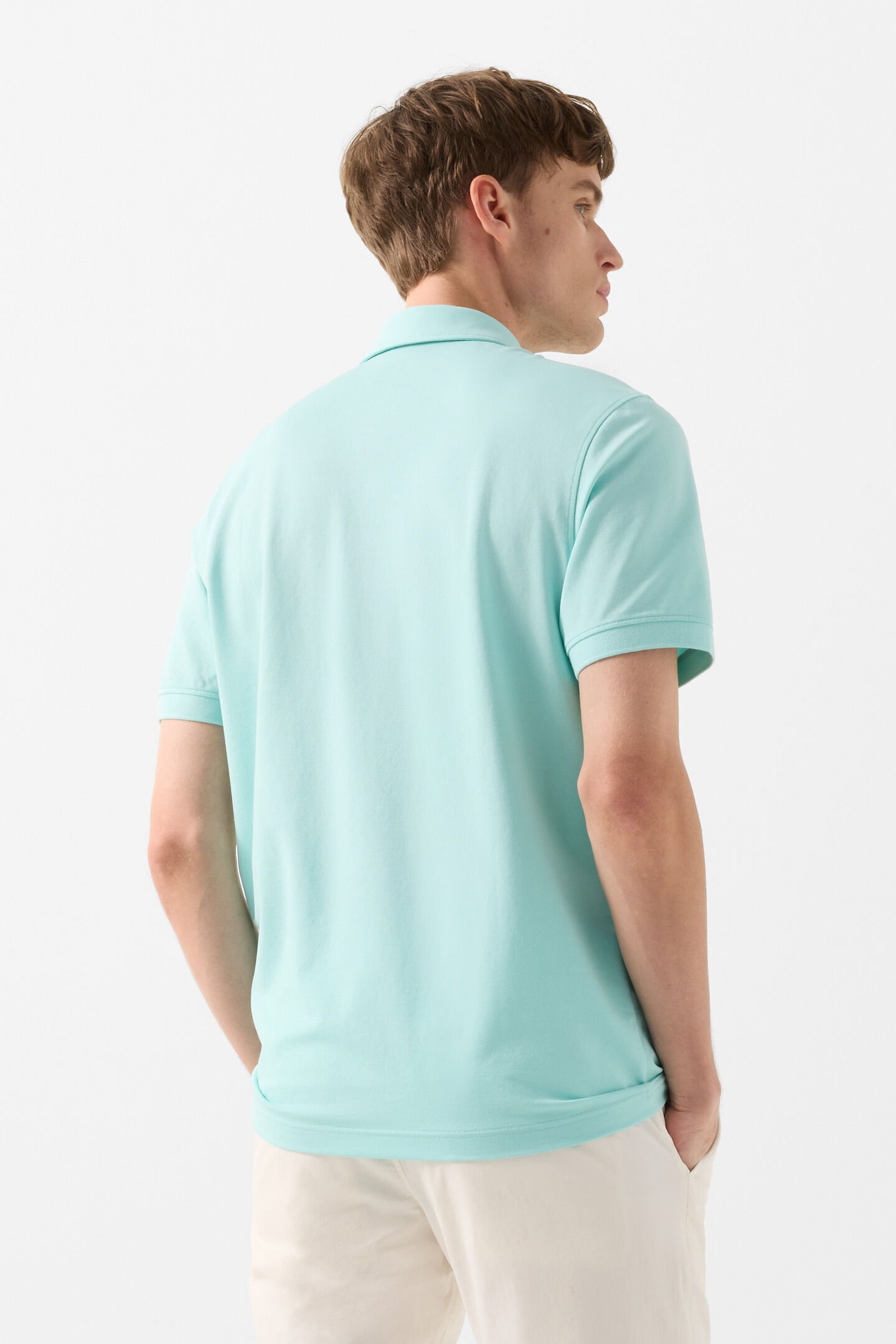 Timo polo shirt Cyan-blue
