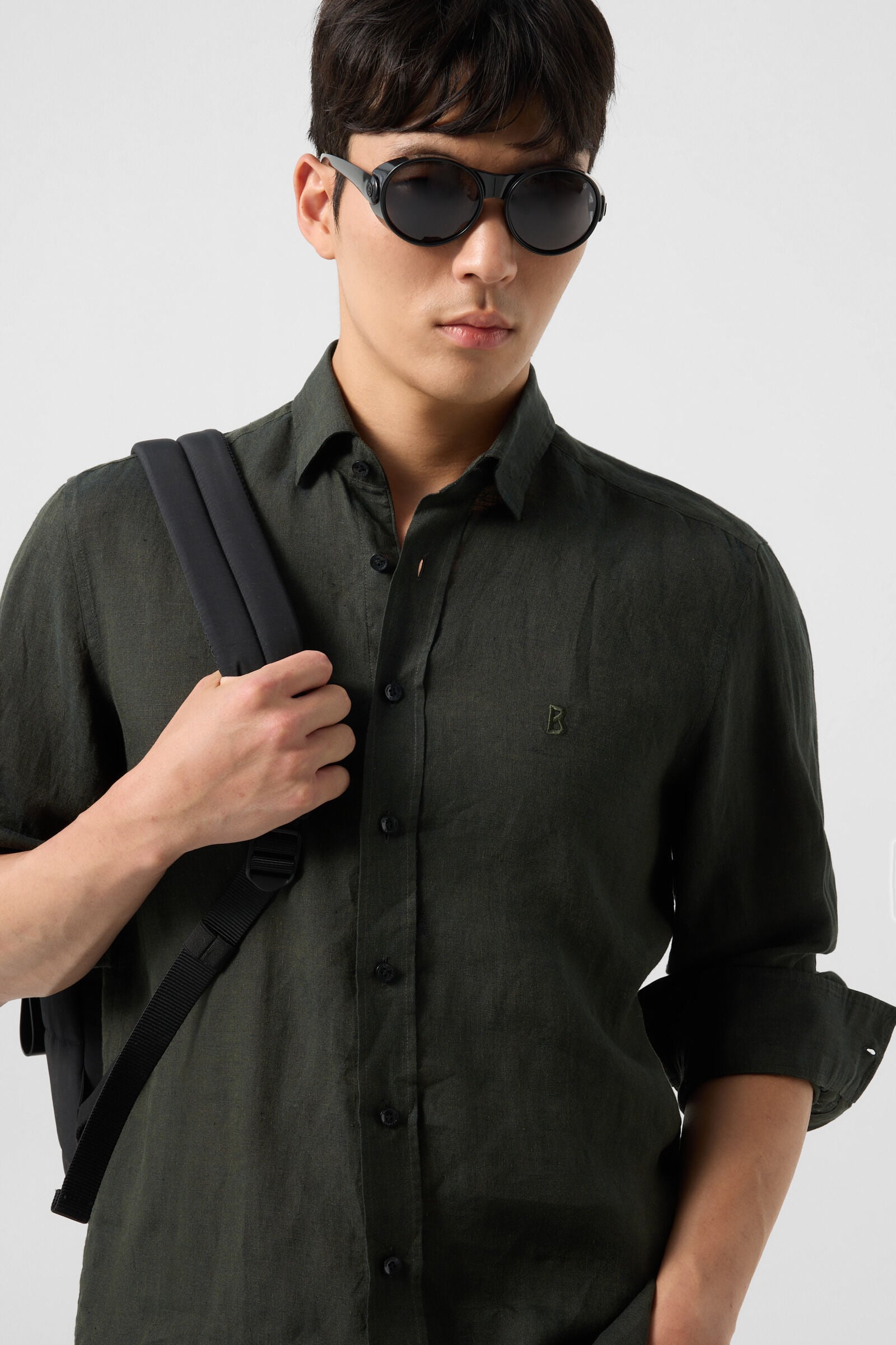 Timi linen shirt Olive green